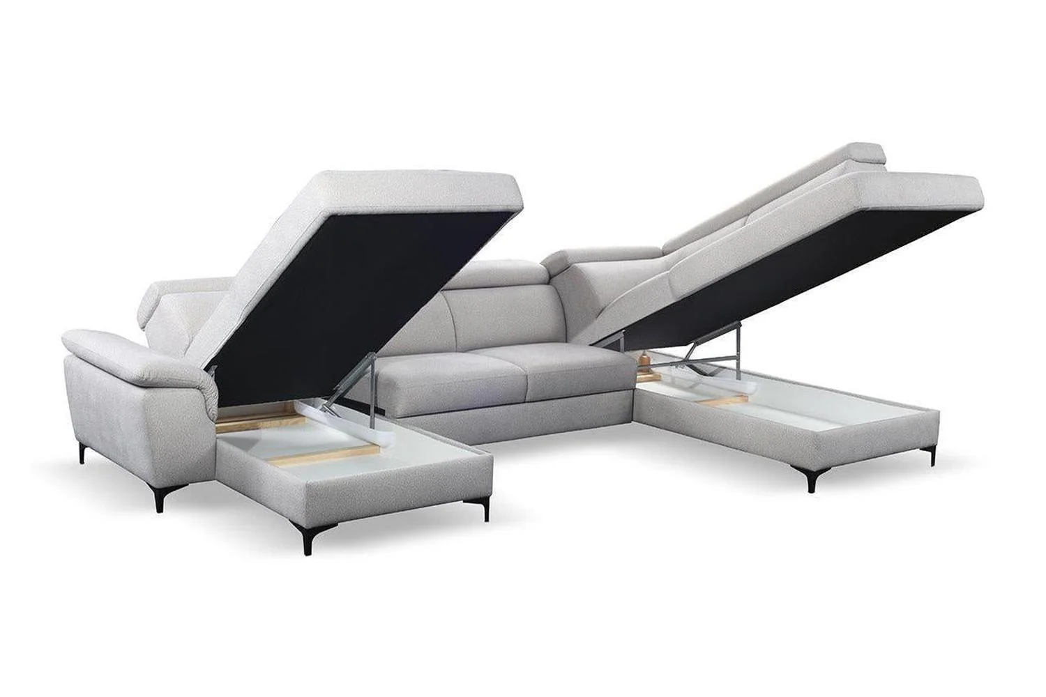 Braga U Shape Corner Sofa Bed With Storage - Image 3
