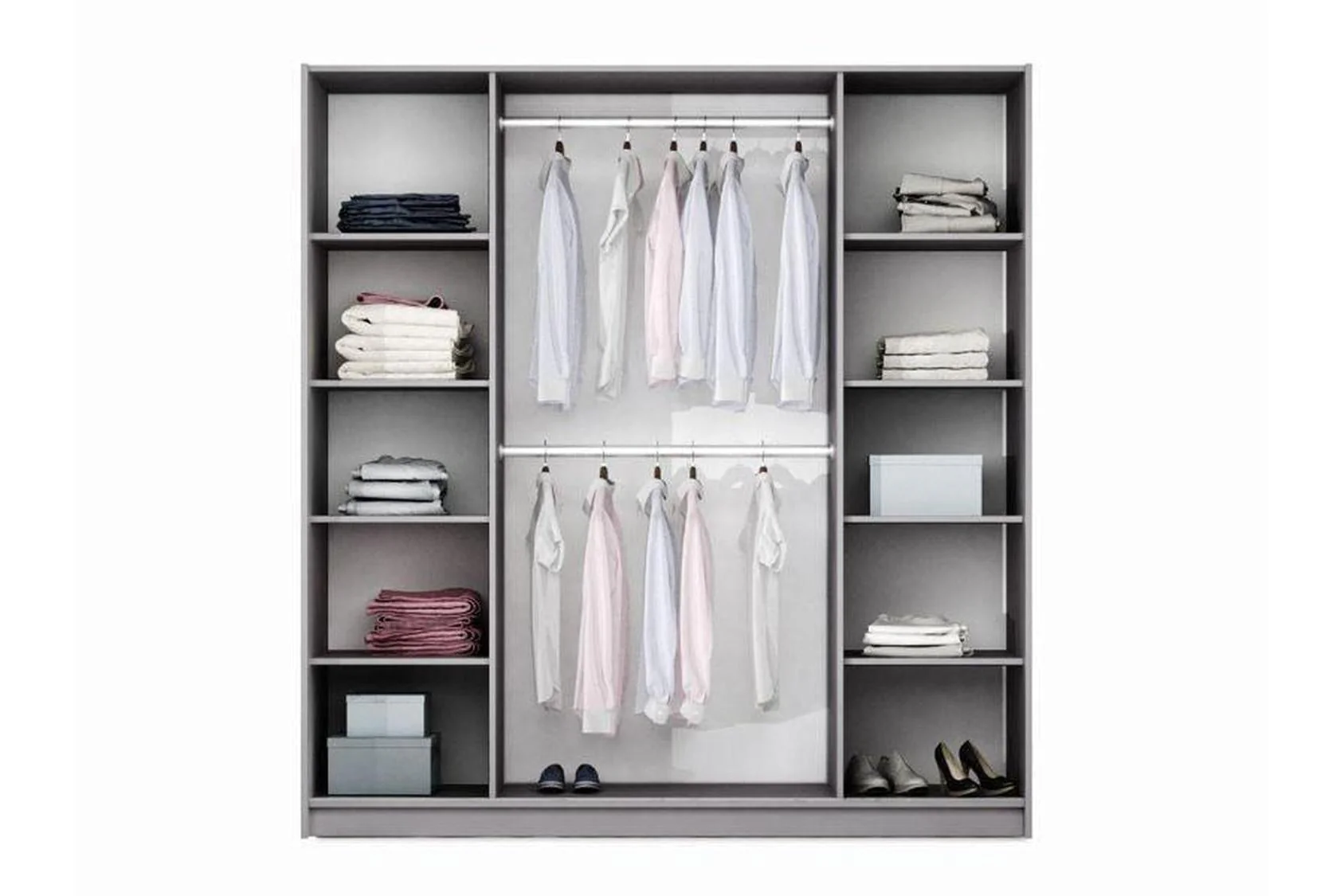 Brema 210 Sliding Wardrobe Lava With Mirror - Image 3
