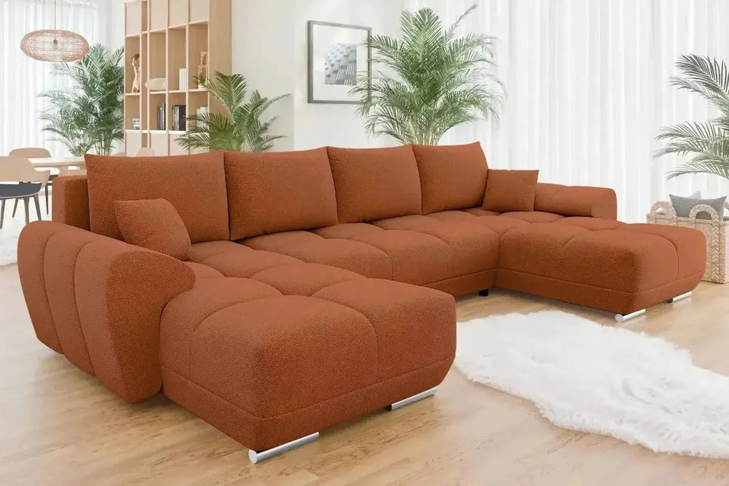 Bristol U Shape Corner Sofa Bed With Storage - Image 7