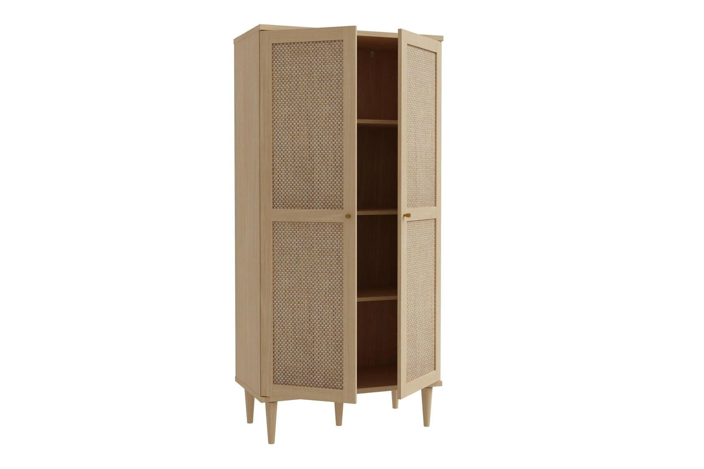 Calasetta 2 Door Display Cabinet In Rattan - Image 5