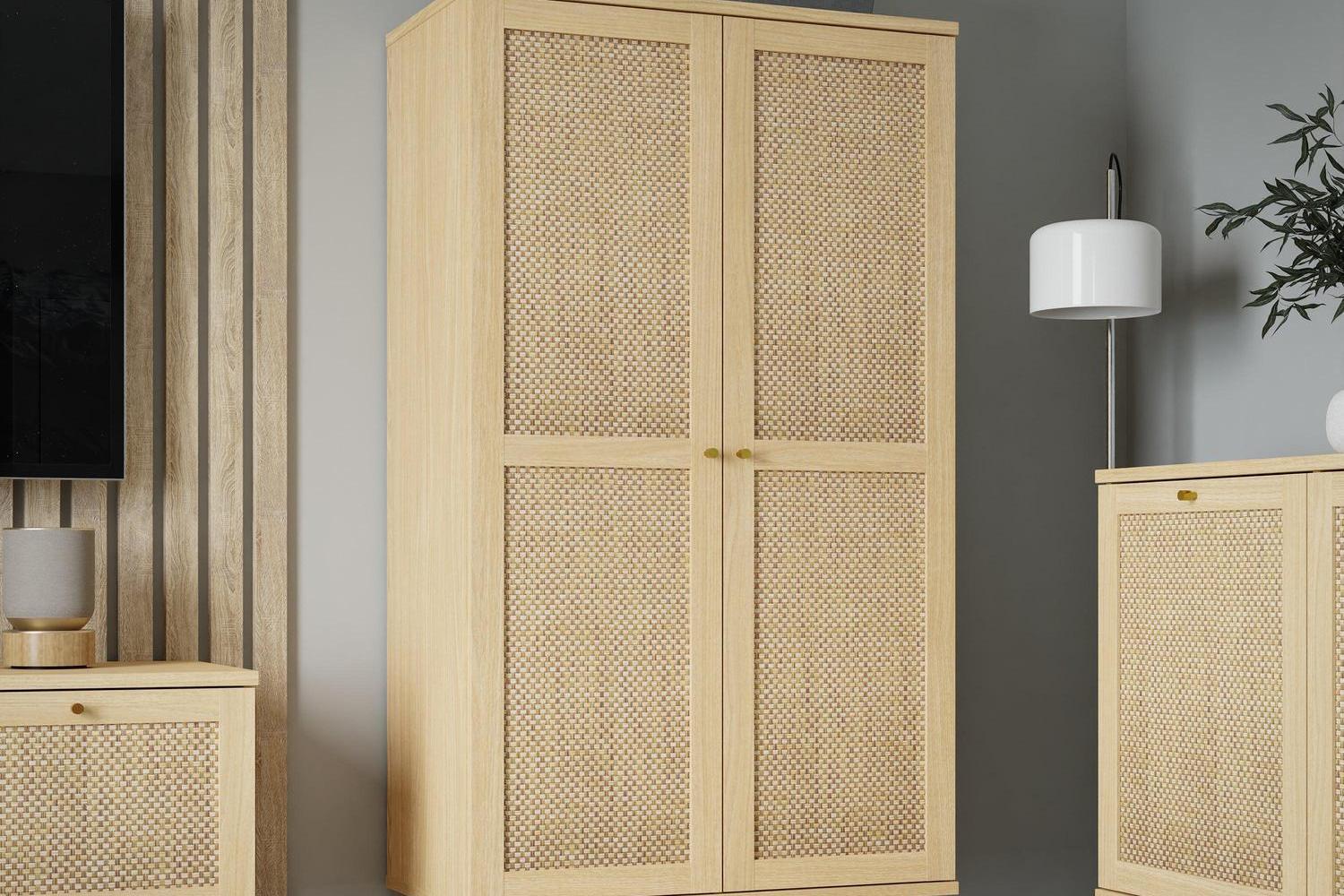 Calasetta 2 Door Display Cabinet In Rattan - Image 8