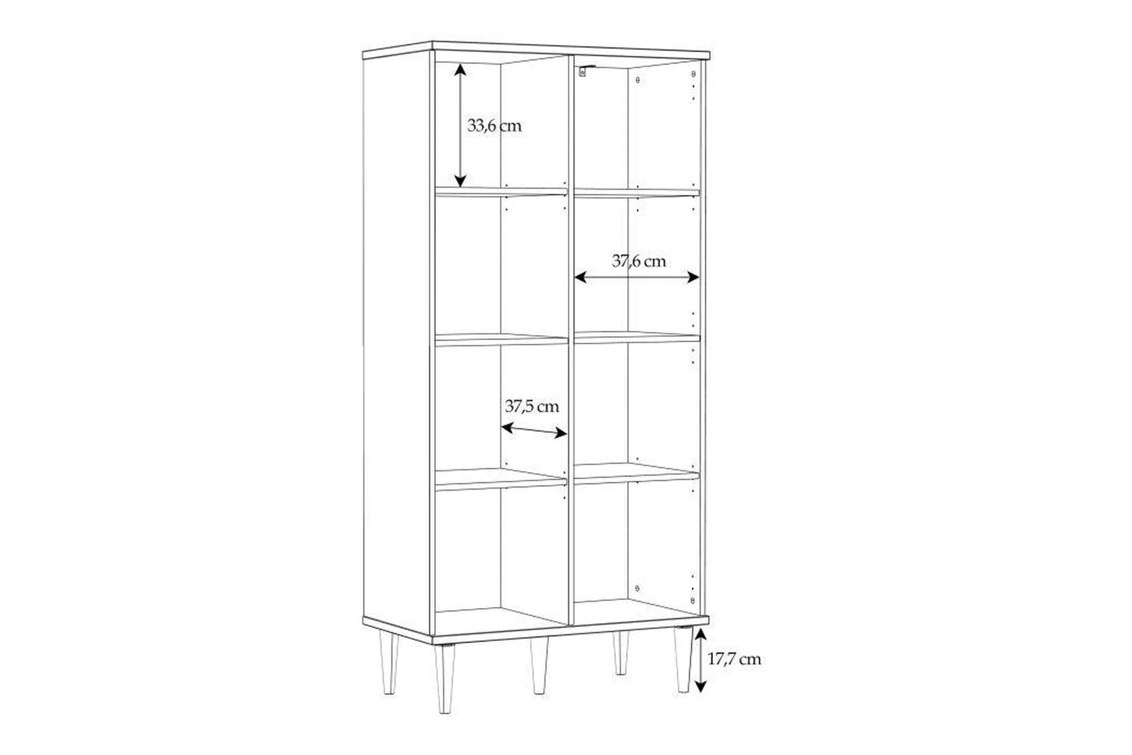 Calasetta 2 Door Display Cabinet In Rattan - Image 9
