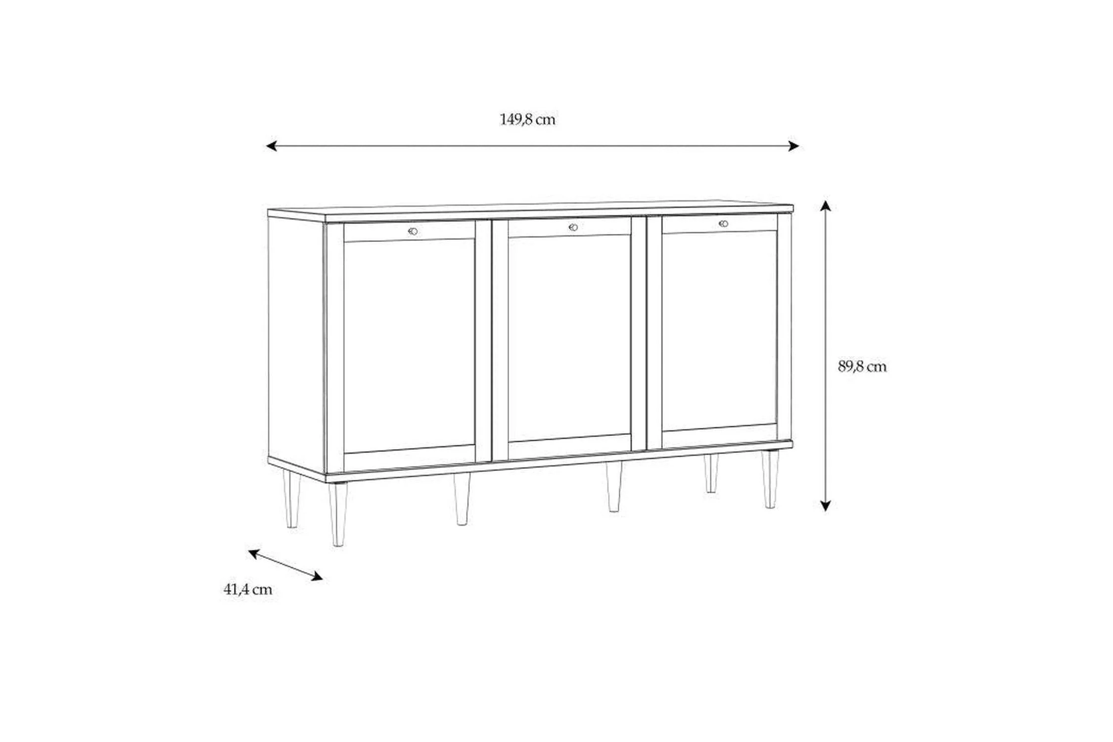 Calasetta 3 Door Sideboard In Rattan - Image 9
