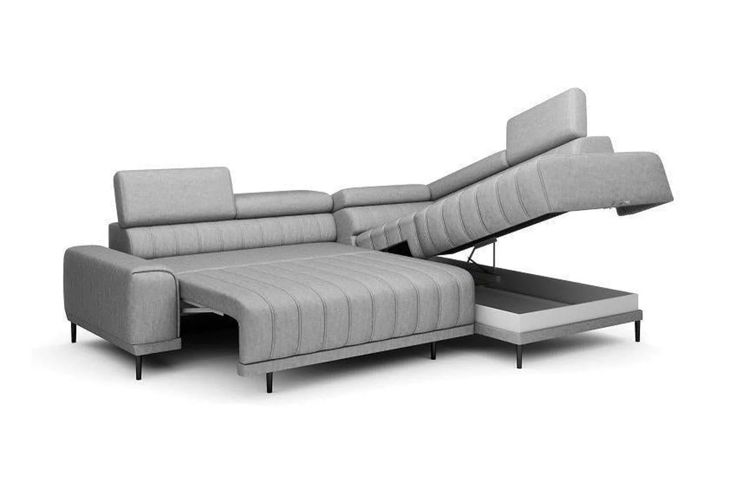 Caldo L Corner Sofa Bed With Storage - Image 3
