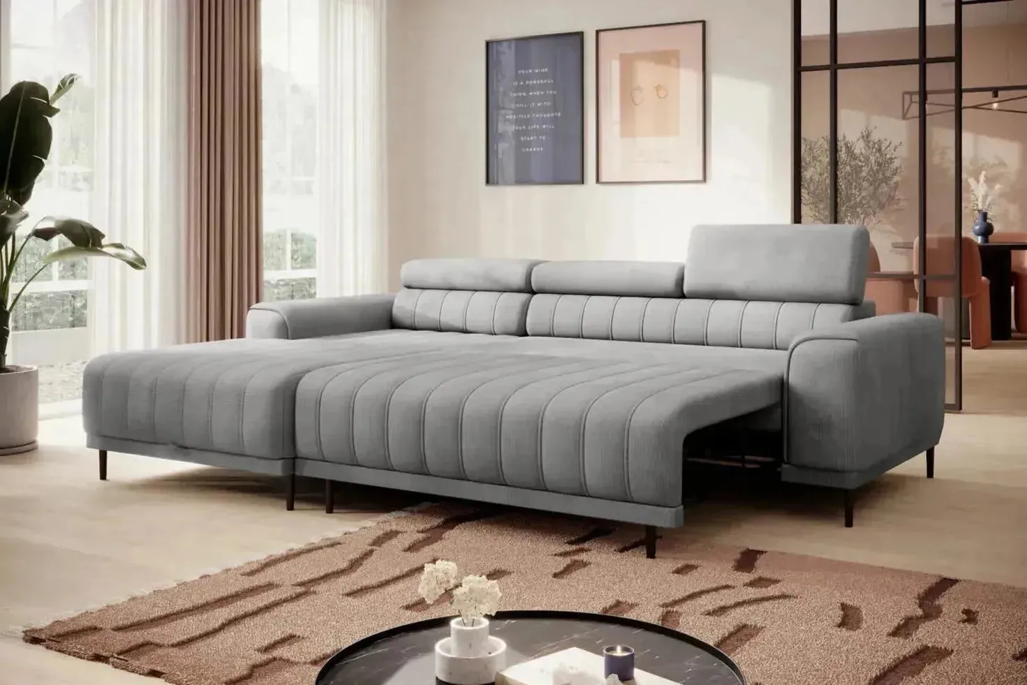 Caldo S Corner Sofa Bed With Storage - Image 3