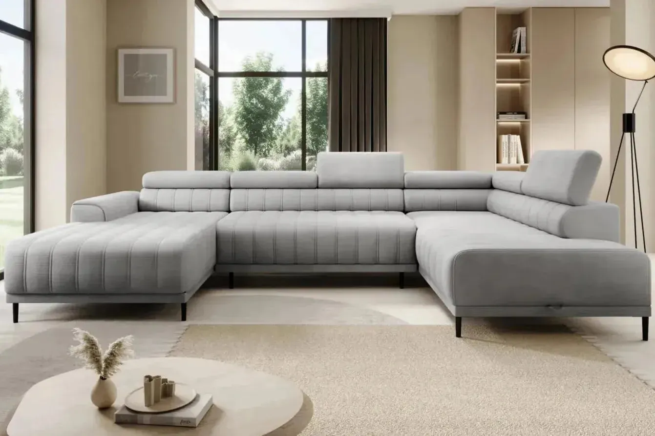 Caldo Xl U Shape Corner Sofa Bed With Storage