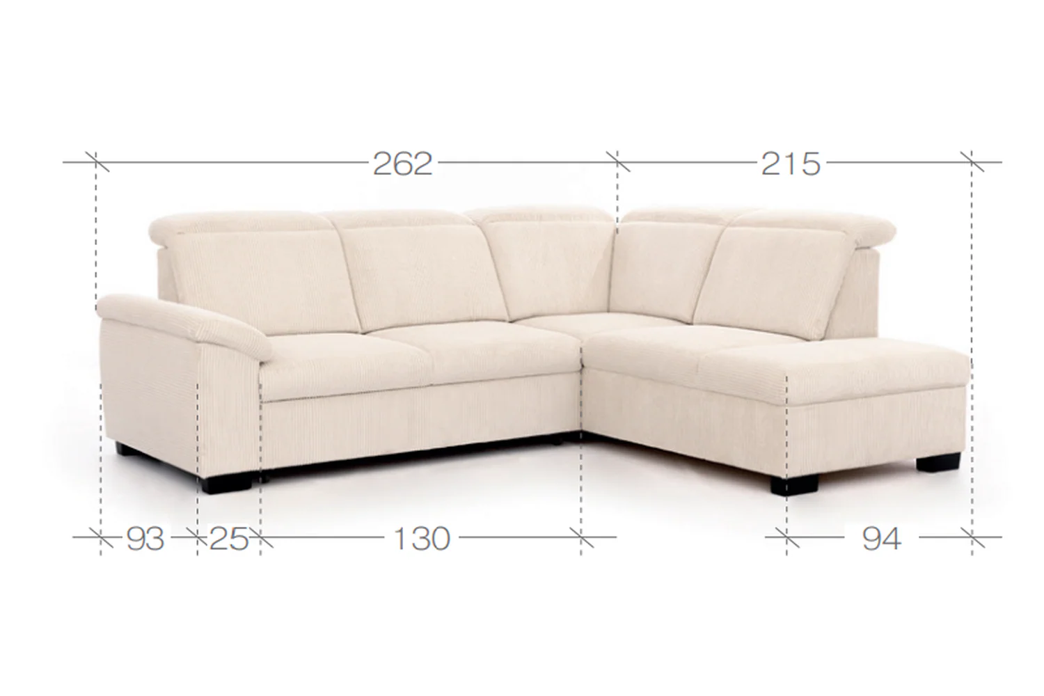 Carboni Corner Sofa Bed With Storage - Image 5