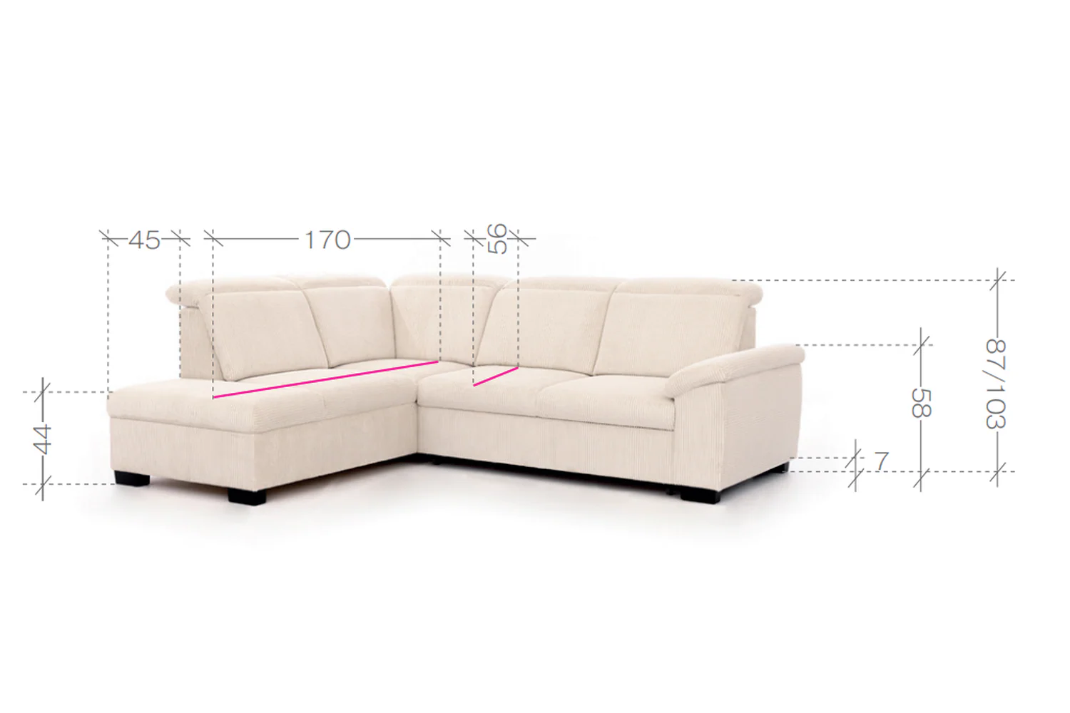 Carboni Corner Sofa Bed With Storage - Image 6
