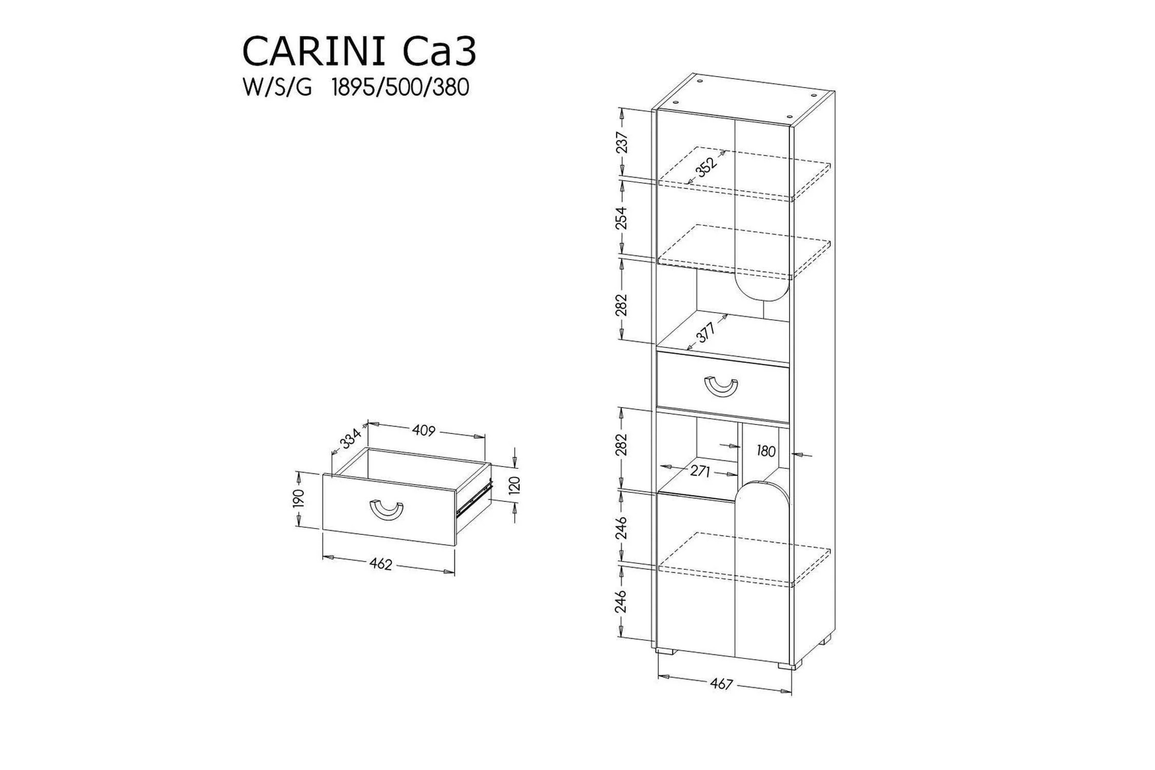 Carini Bookshelf 50 - Image 2