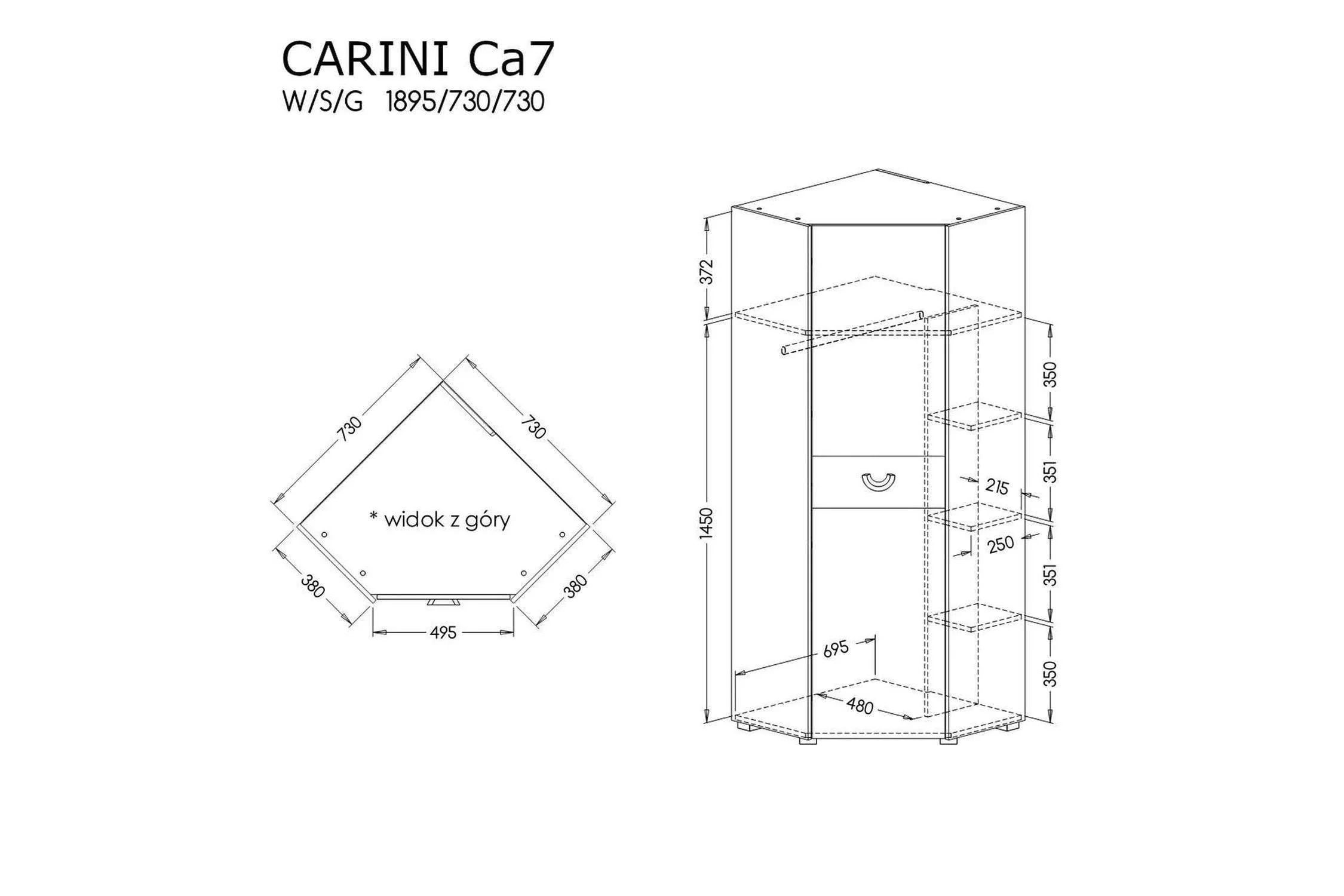 Carini Corner Wardrobe 189 - Image 3