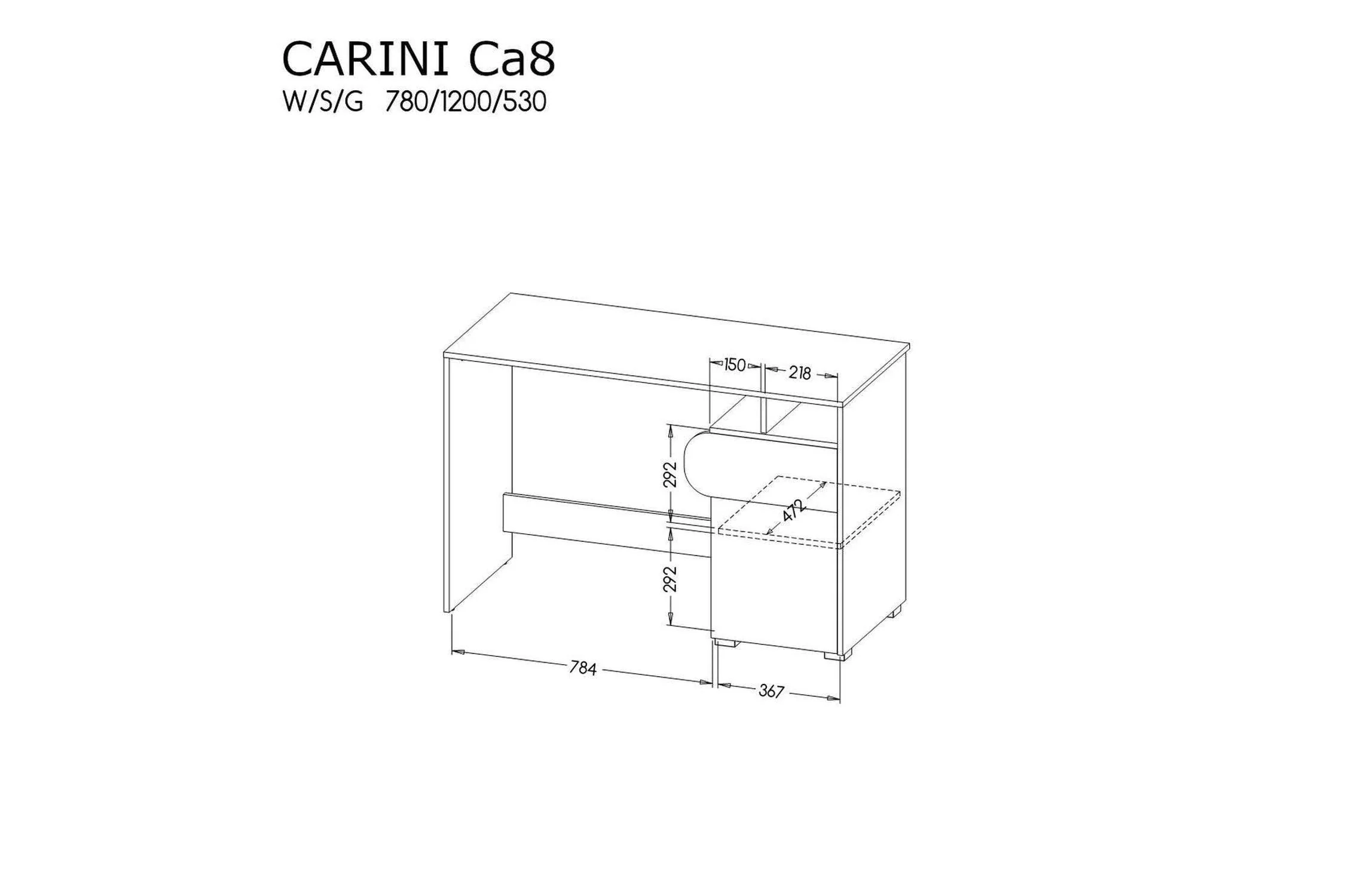Carini Desk 120 - Image 2