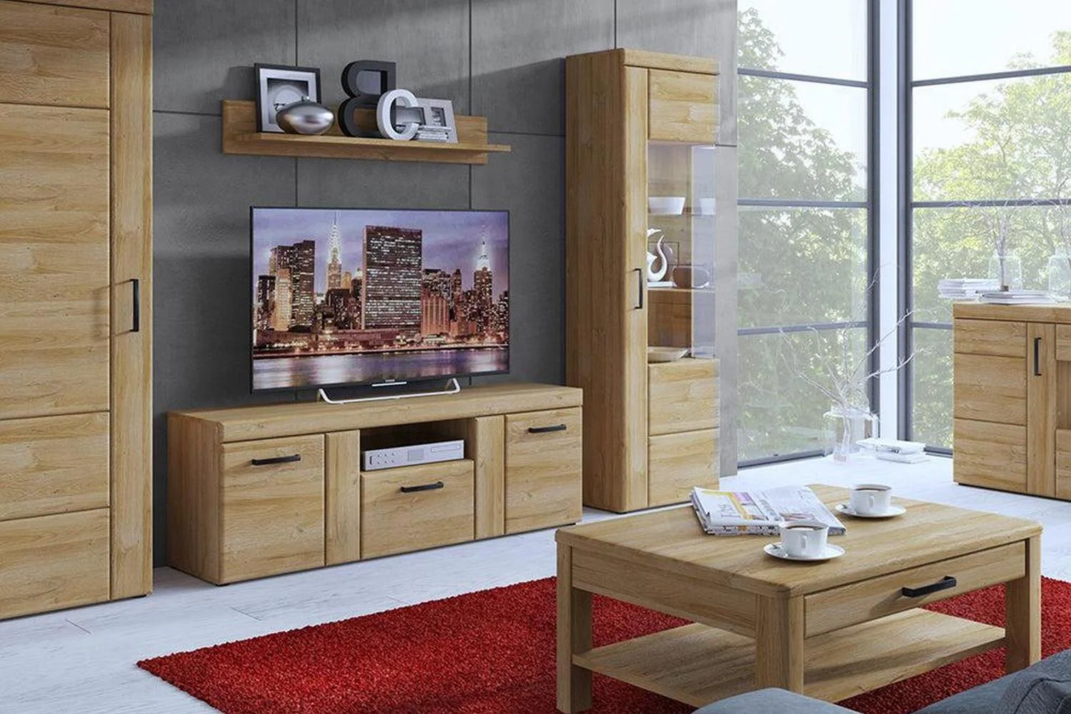 Cortina 1 Drawer Coffee Table In Grandson Oak - Image 4