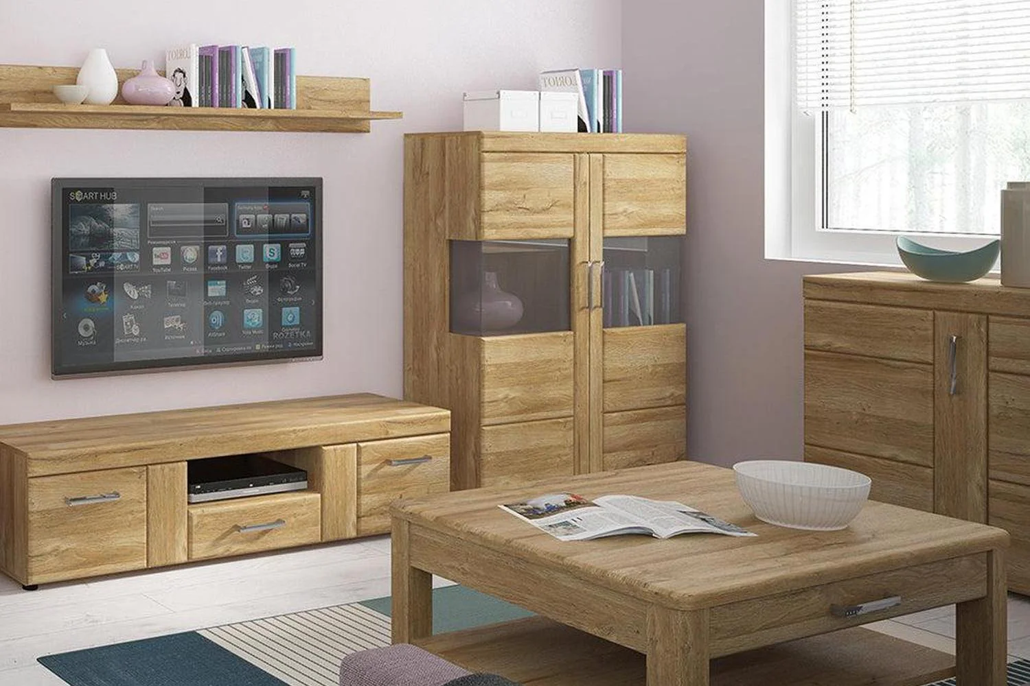 Cortina 1 Drawer Coffee Table In Grandson Oak - Image 5