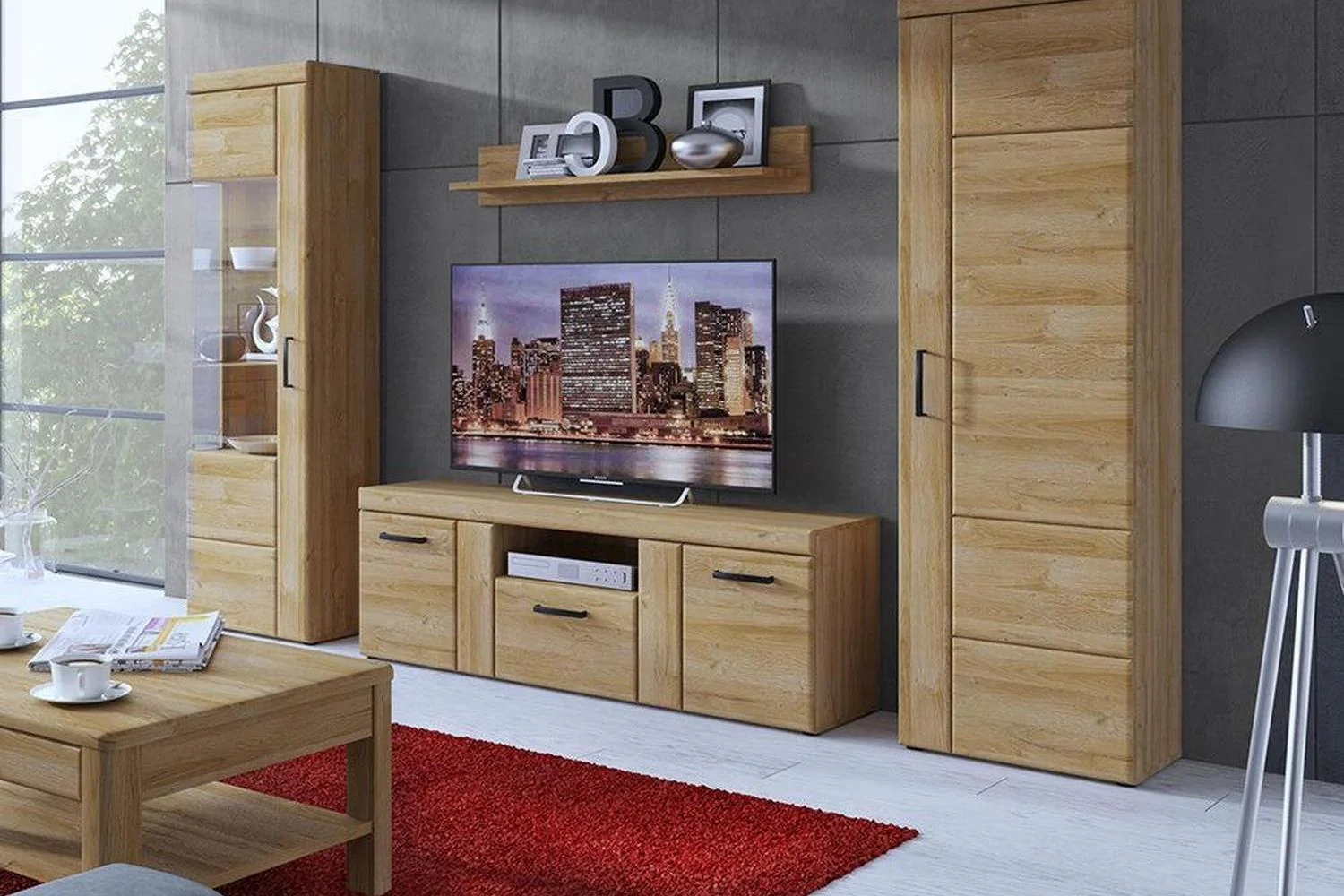 Cortina Tall Cupboard (Rh) In Grandson Oak - Image 3