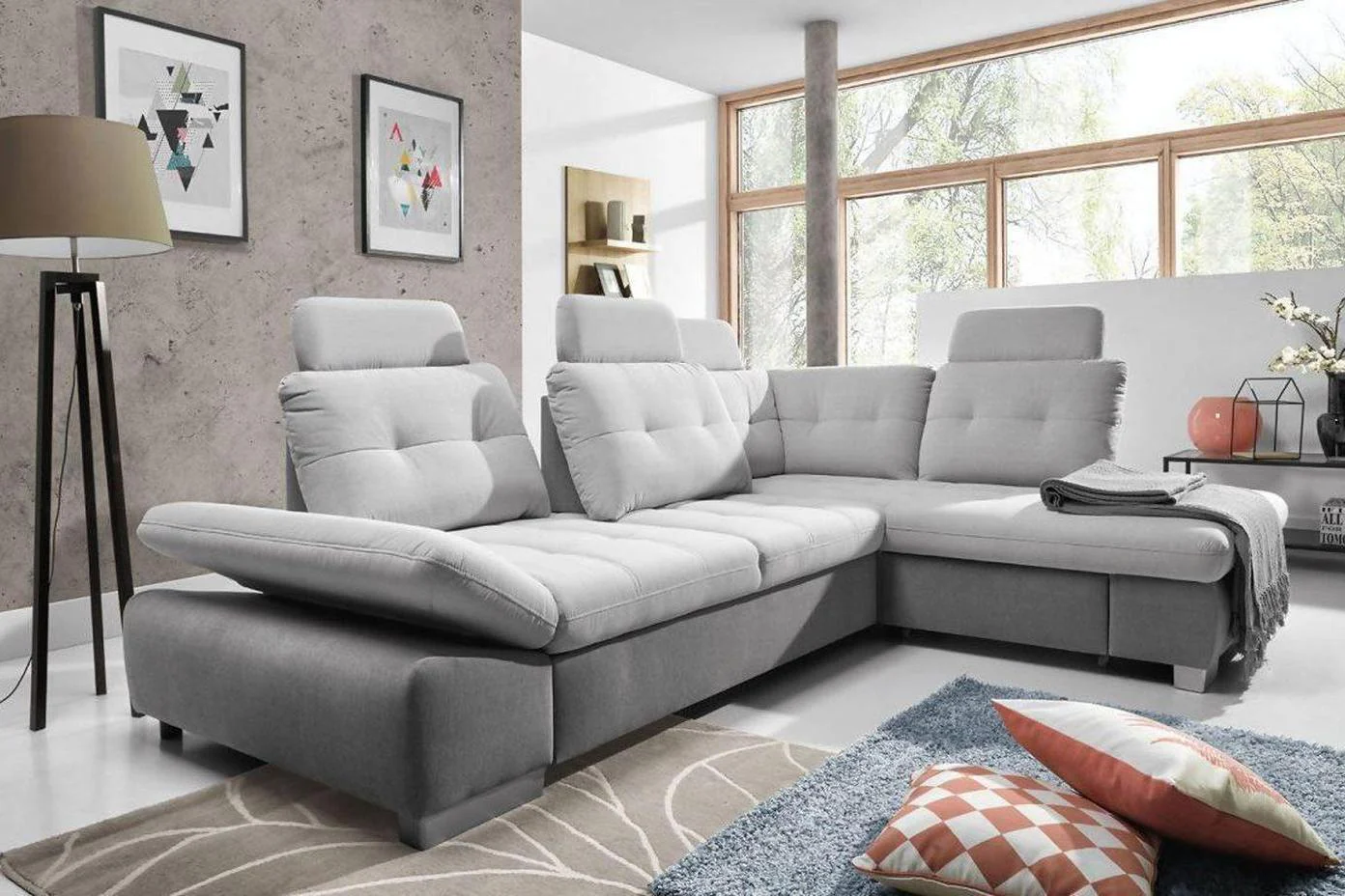 Cremona L Corner Sofa Bed With Storage