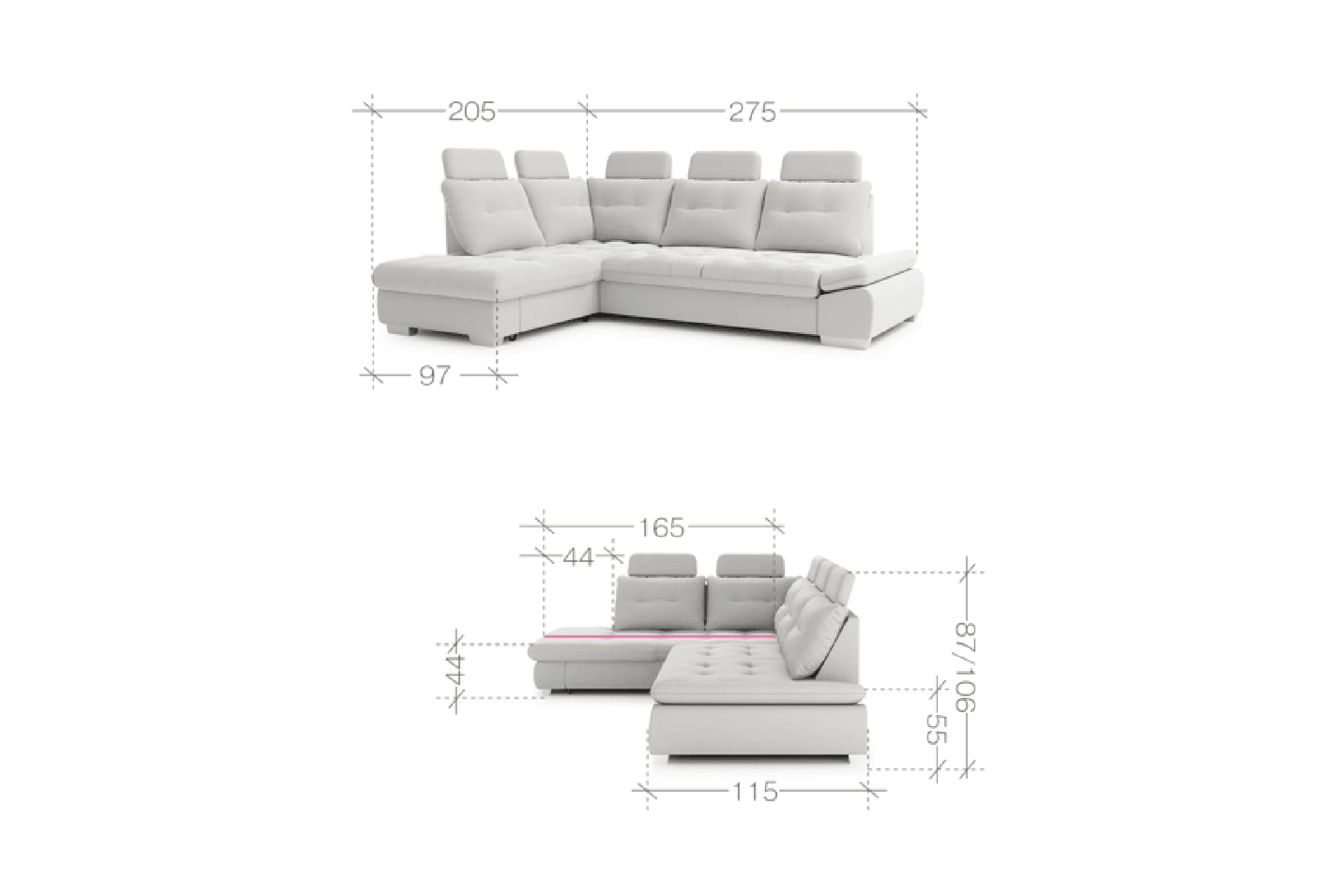 Cremona L Corner Sofa Bed With Storage - Image 5