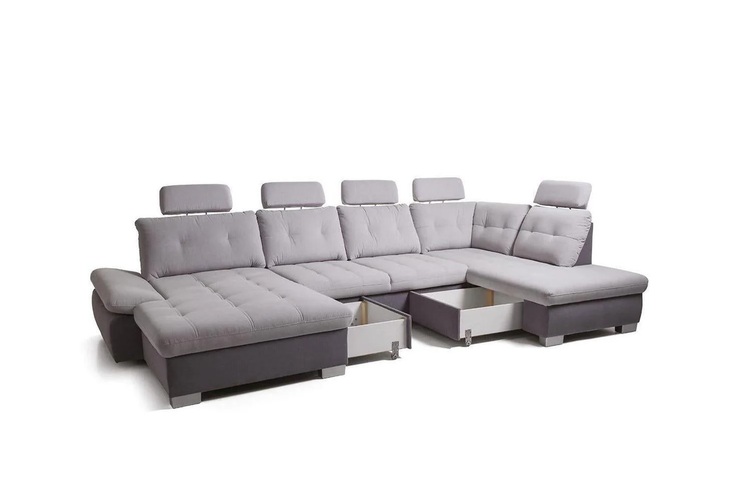 Cremona Xl U Shape Corner Sofa Bed With Storage - Image 3