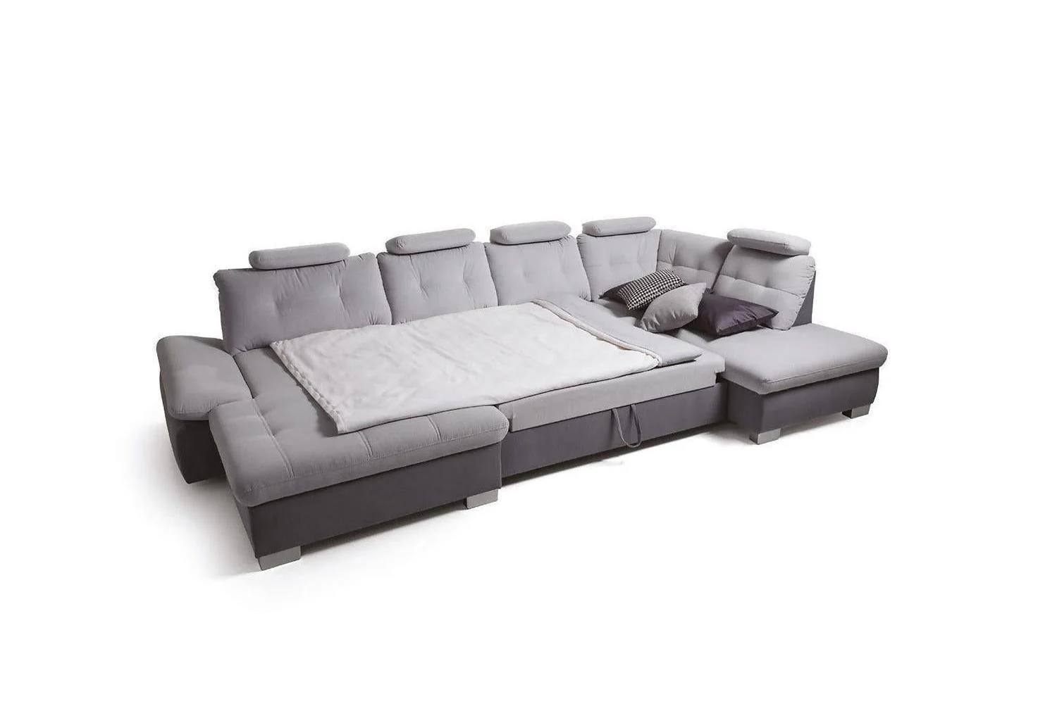 Cremona Xl U Shape Corner Sofa Bed With Storage - Image 4