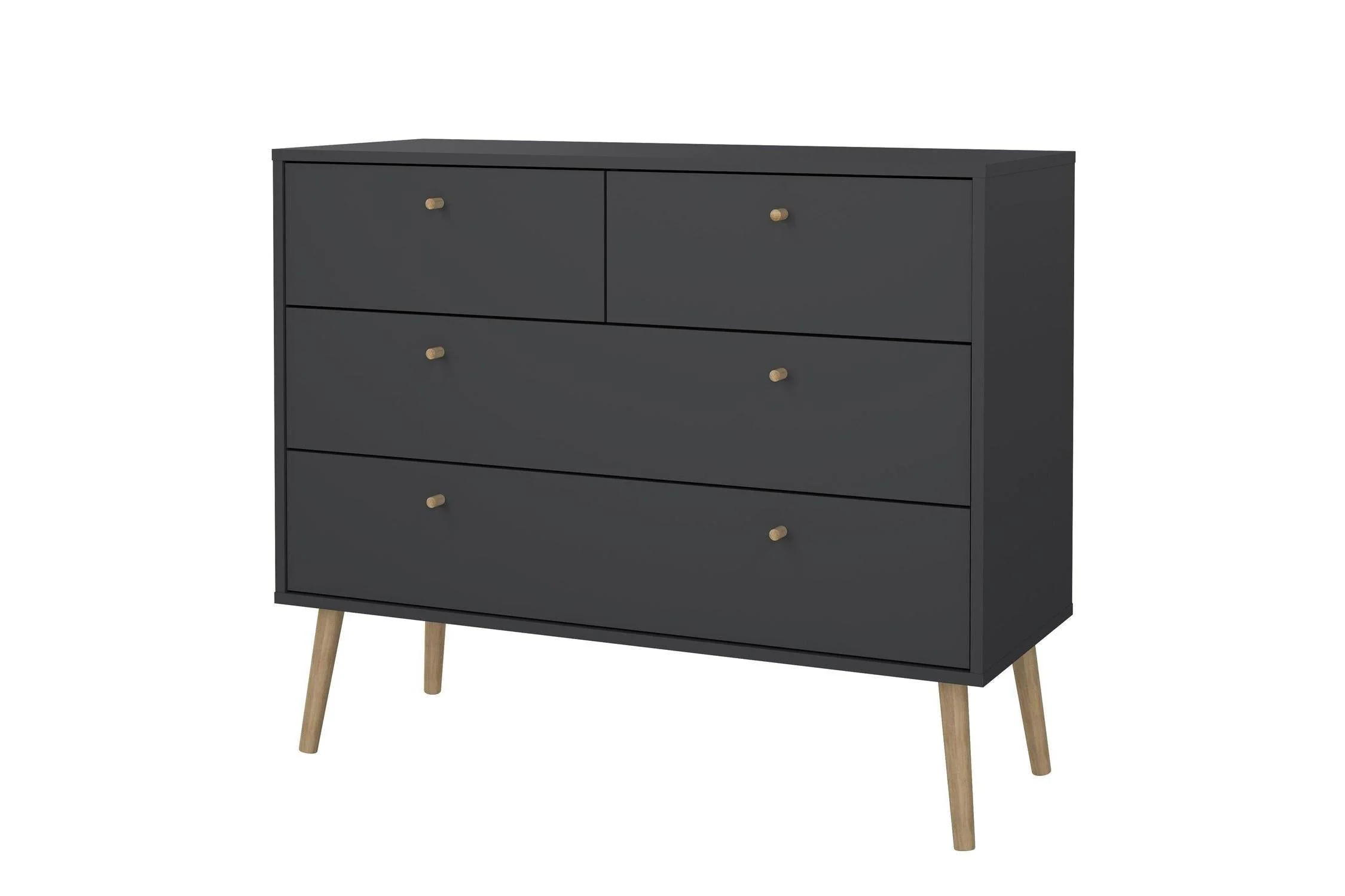 Cumbria Chest 2 + 2 Drawers Dark Grey - Image 3