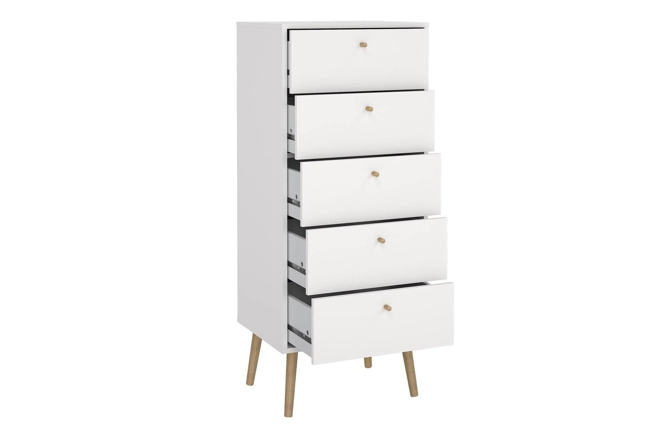 Cumbria Chest 5 Drawers White - Image 5