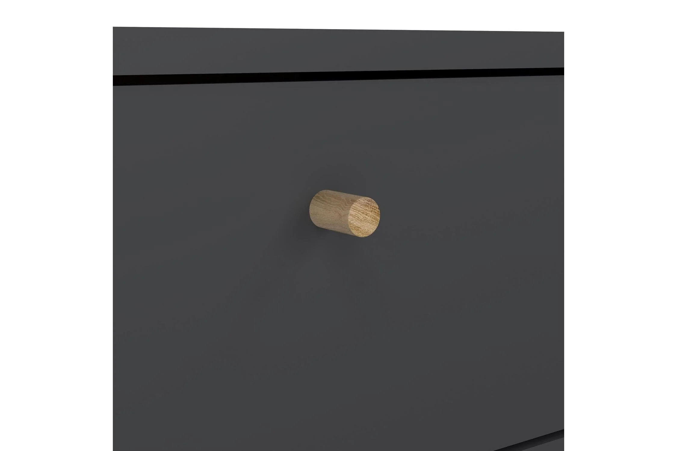Cumbria Nightstand 1 Door + 1 Drawer Dark Grey - Image 8