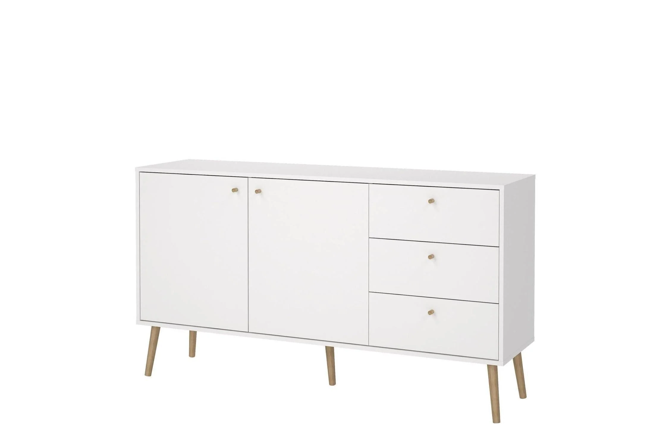 Cumbria Sideboard 2 Doors + 3 Drawers White - Image 3