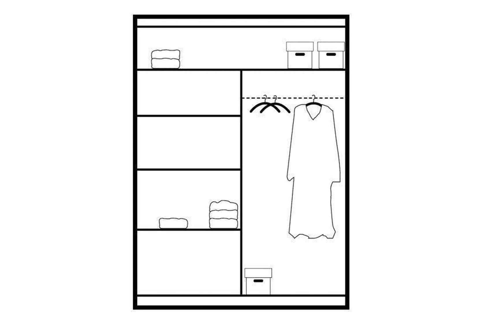 Dakota 160 Graphite Sliding Wardrobe With Mirror - Image 2