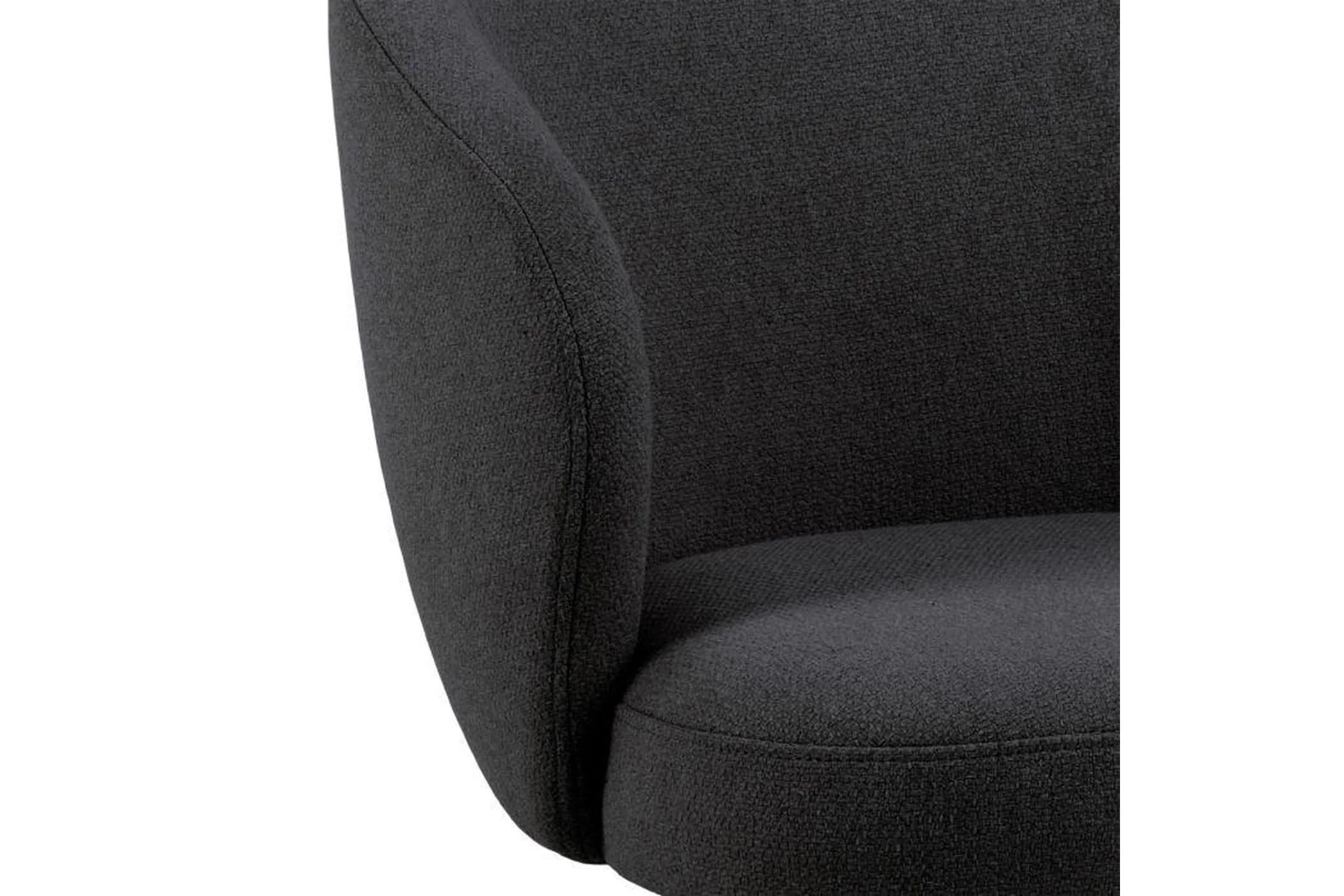 Darlene Dining Chair with Armrest and Swivel Function in Black - Image 8