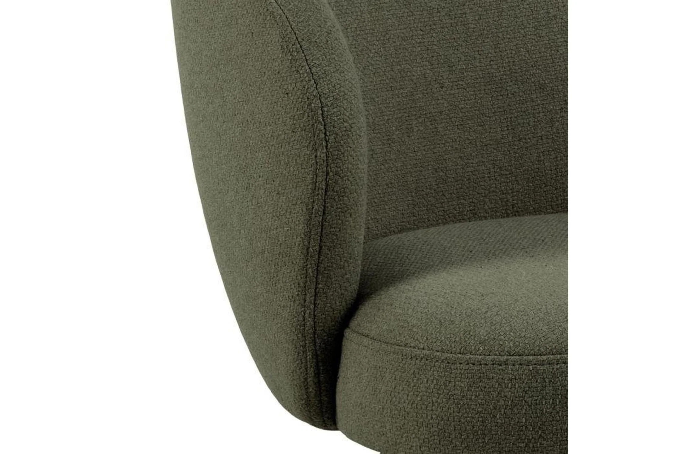 Darlene Dining Chair with Armrest and Swivel Function in Green - Image 8