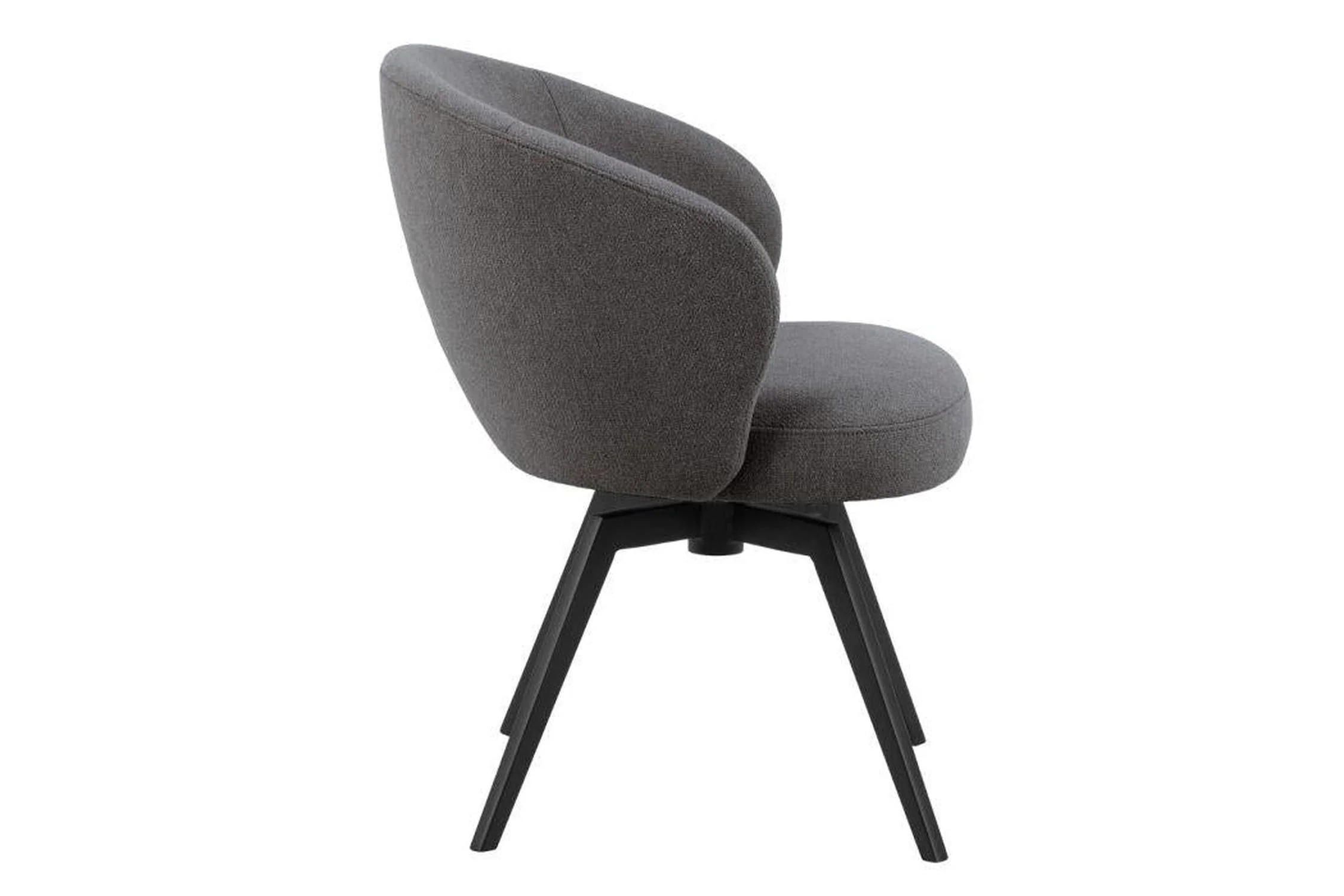 Darlene Dining Chair with Armrest and Swivel Function in Grey - Image 6