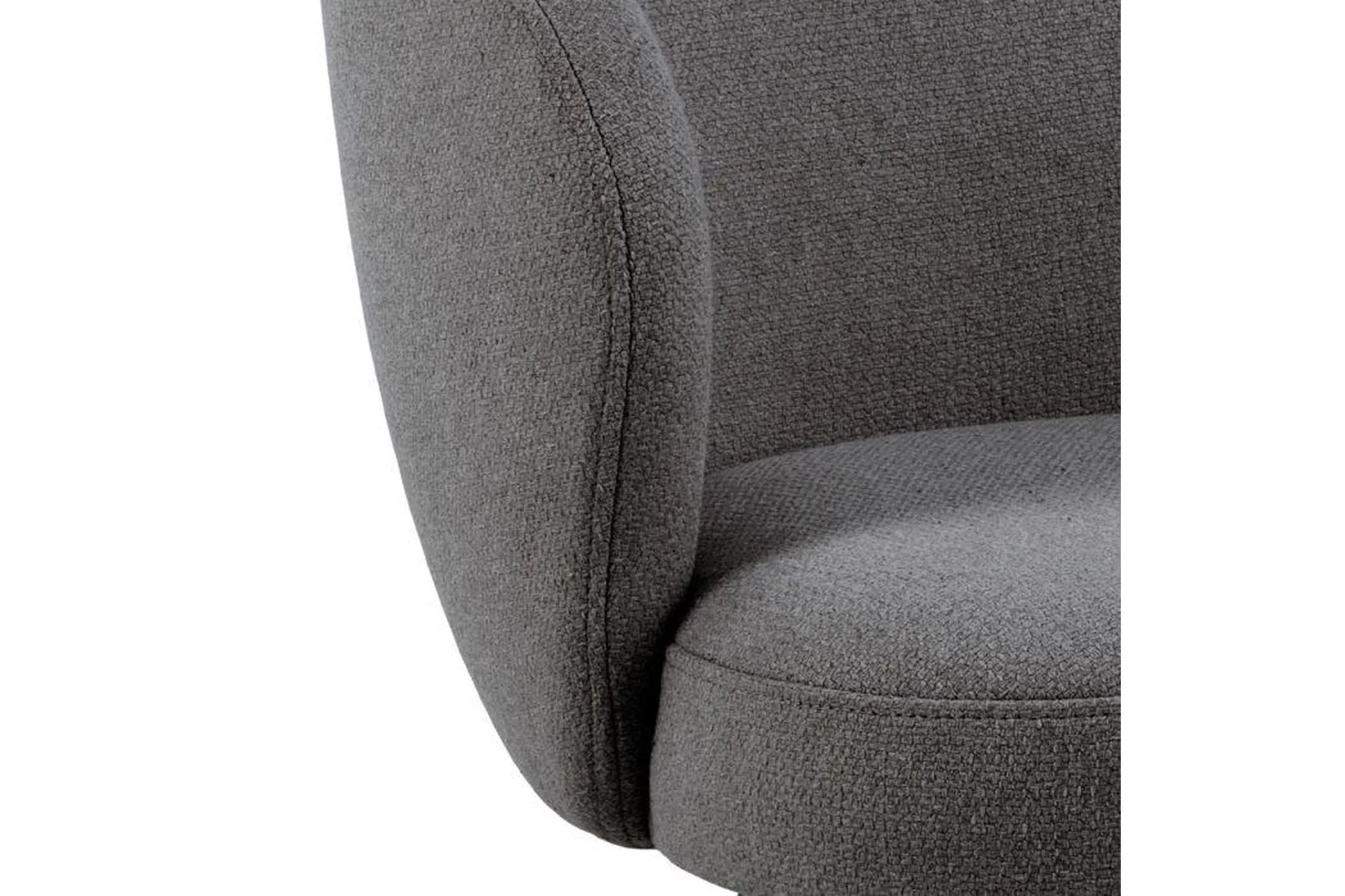 Darlene Dining Chair with Armrest and Swivel Function in Grey - Image 7