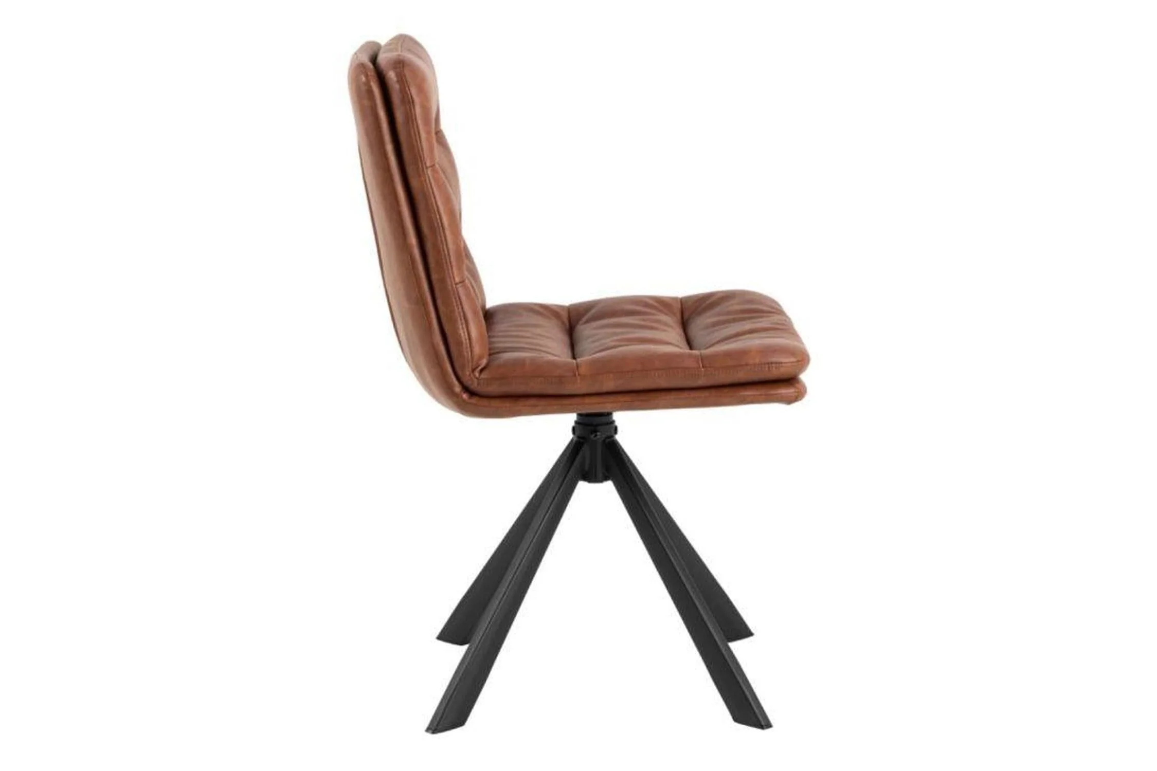 Dean Brandy PU Swivel Dining Chair Set of 2 - Image 7