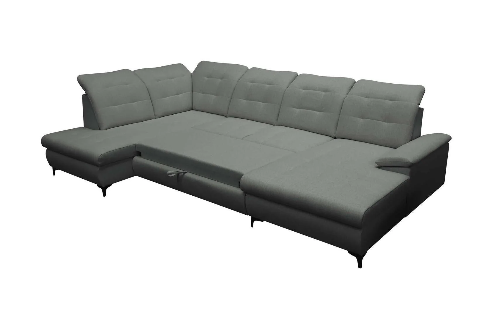 Enzi U Shape Corner Sofa Bed With Storage - Image 2