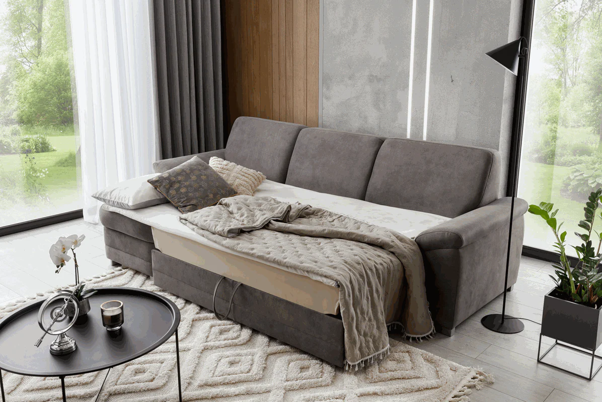 Ex-Display Barello Corner Sofa Bed With Storage - Image 3