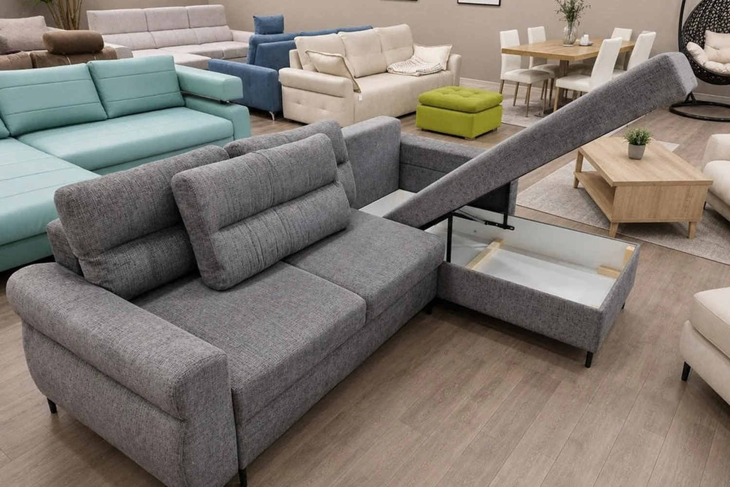 Ex-Display Berne Corner Sofa Bed With Storage Sierra 751 - Image 2