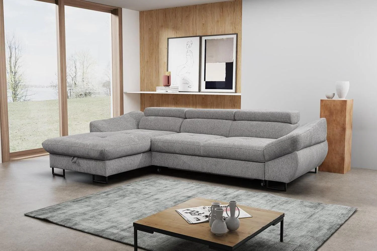 Fabio Corner Sofa Bed Mini With Storage