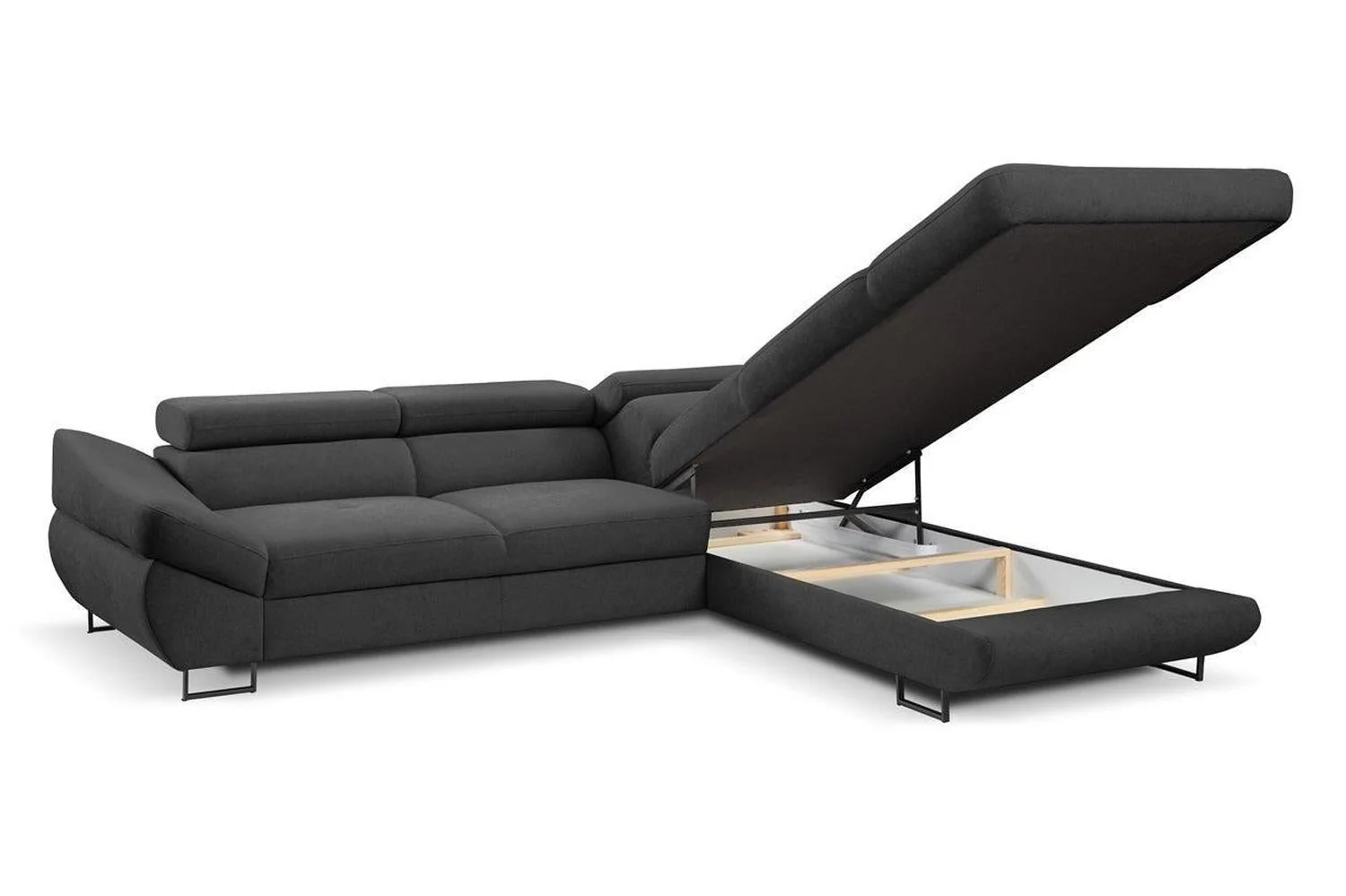 Fabio Express Delivery Corner Sofa Bed With Storage Curio 97 - Image 3