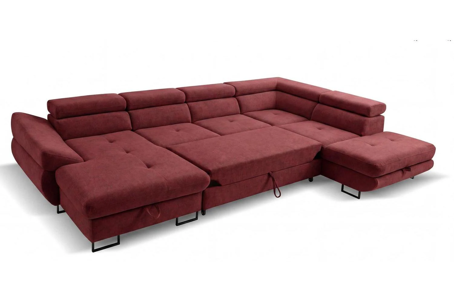 Fabio U Shape Corner Sofa Bed With Storage - Image 3