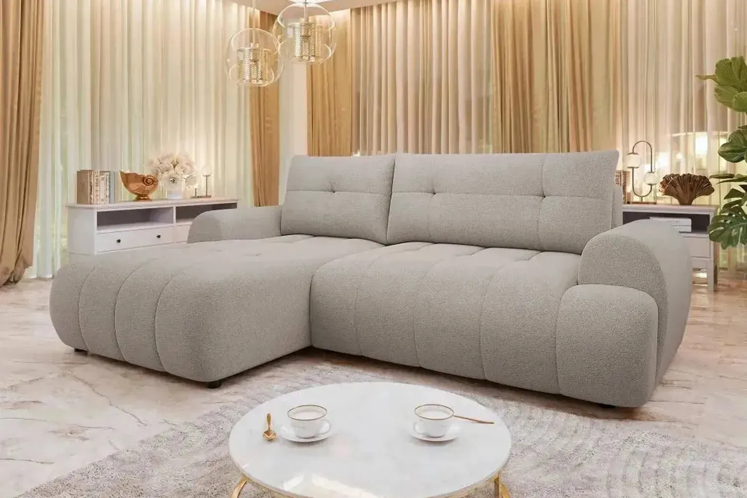 Fiorano Corner Sofa Bed With Storage - Image 4