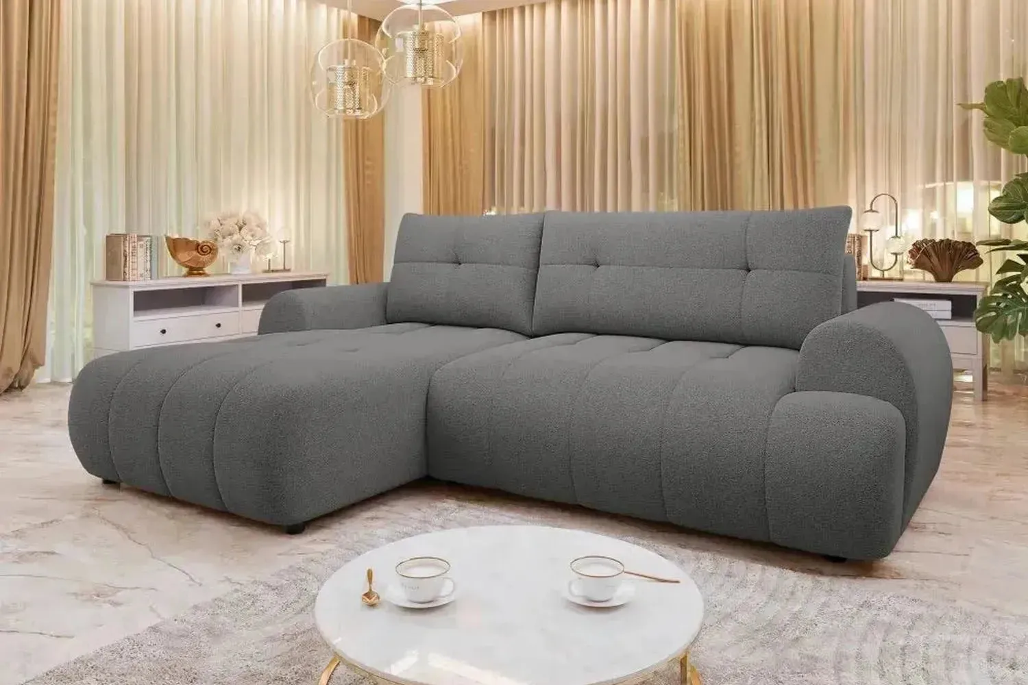 Fiorano Corner Sofa Bed With Storage - Image 6