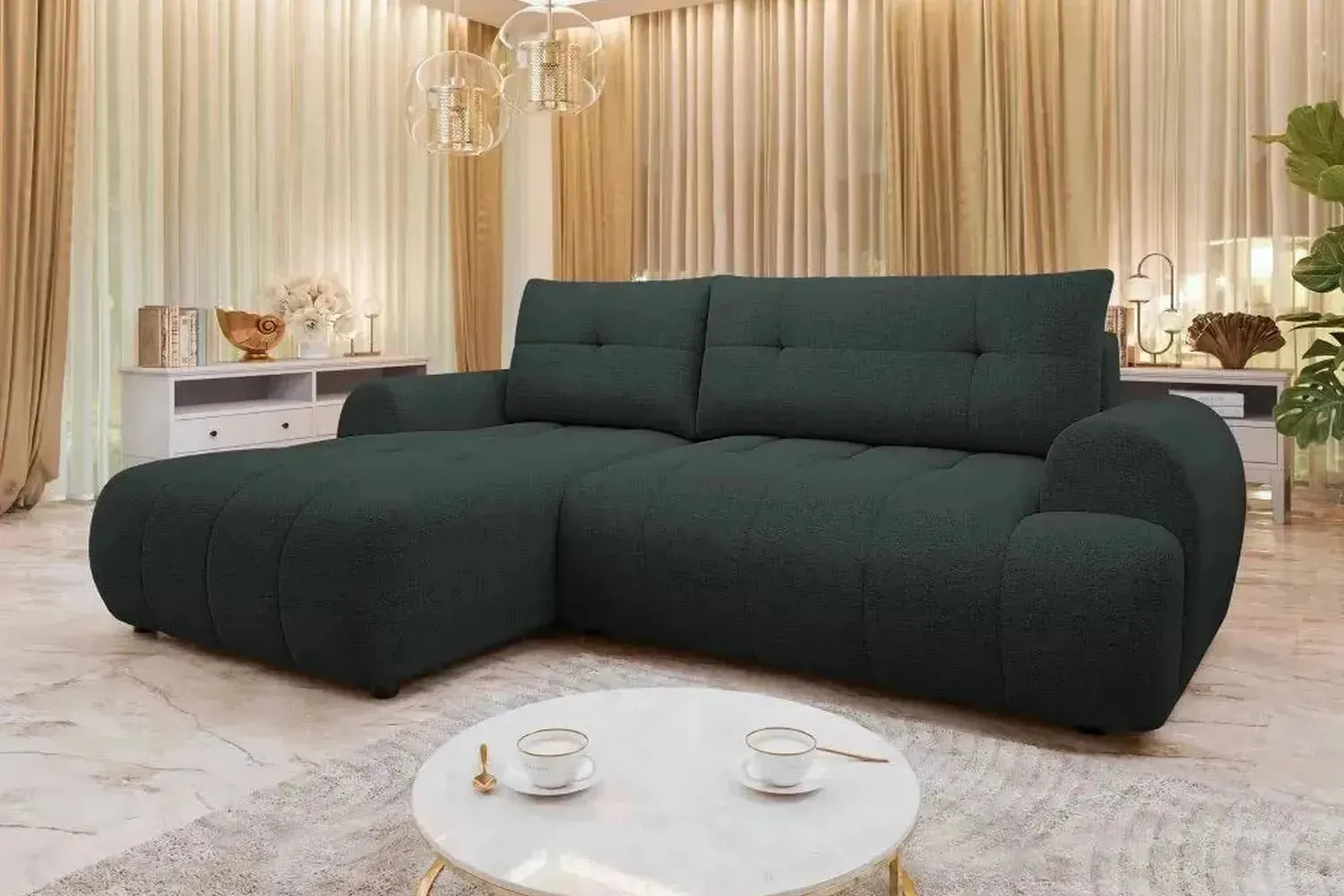 Fiorano Corner Sofa Bed With Storage - Image 7