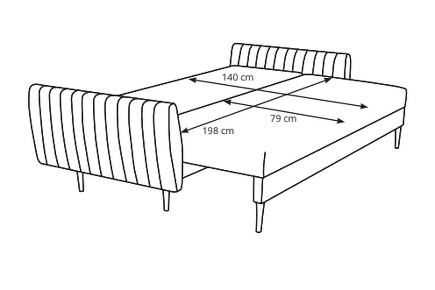 Frezja 3 Seater Sofa Bed With Storage - Image 6