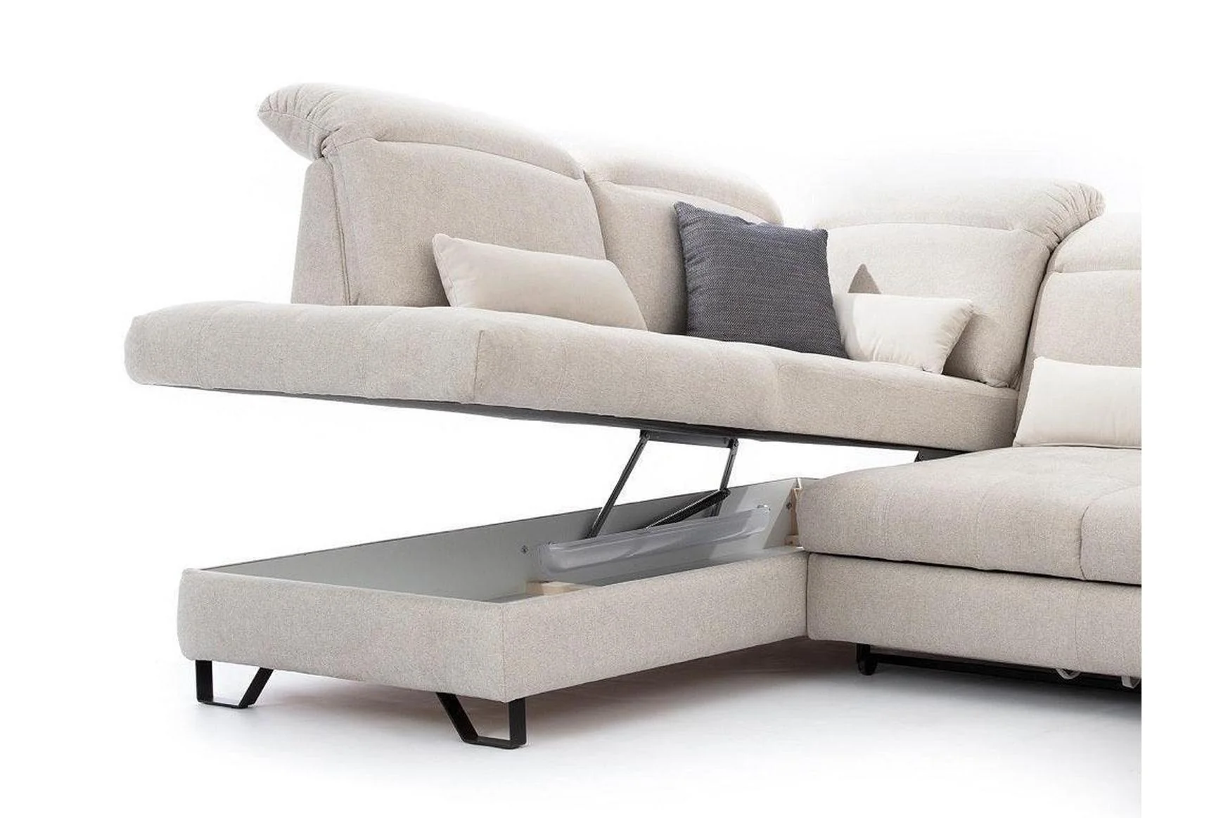 Giova Corner Sofa Bed With Storage - Image 3