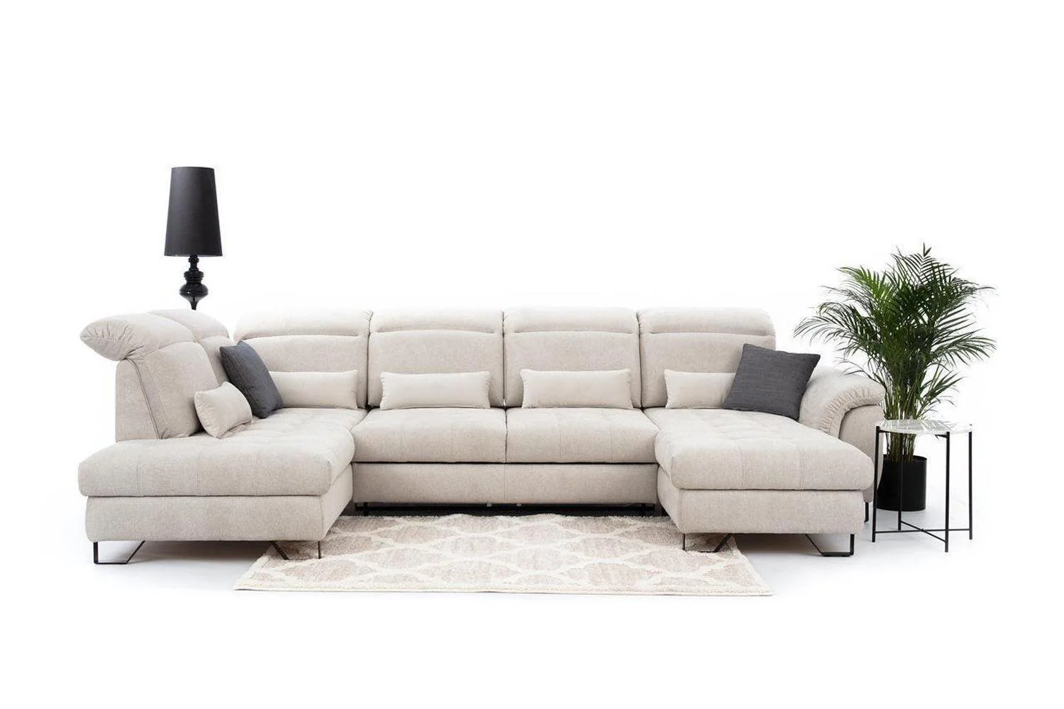 Giova U Shape Corner Sofa Bed With Storage - Image 4