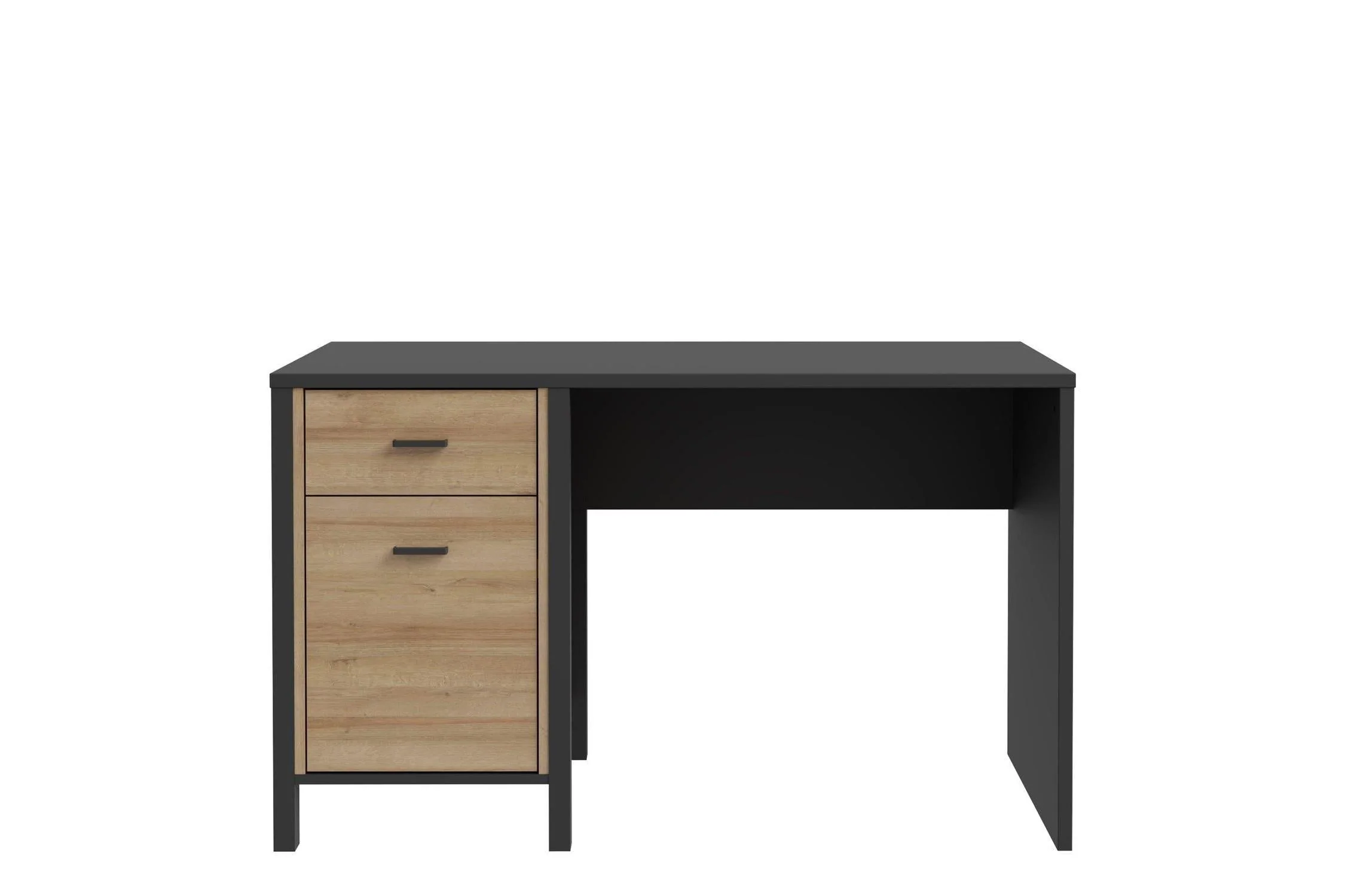 High Rock Desk In Matt Black/Riviera Oak - Image 2