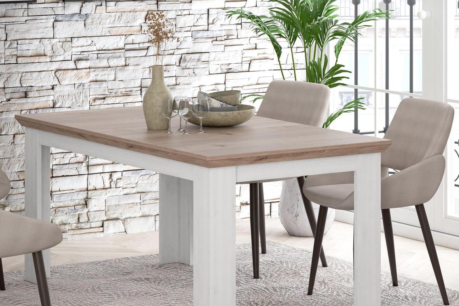 Lopa Extending Dining Table 160-207cm In Oak Nelson/Snowy Oak - Image 4