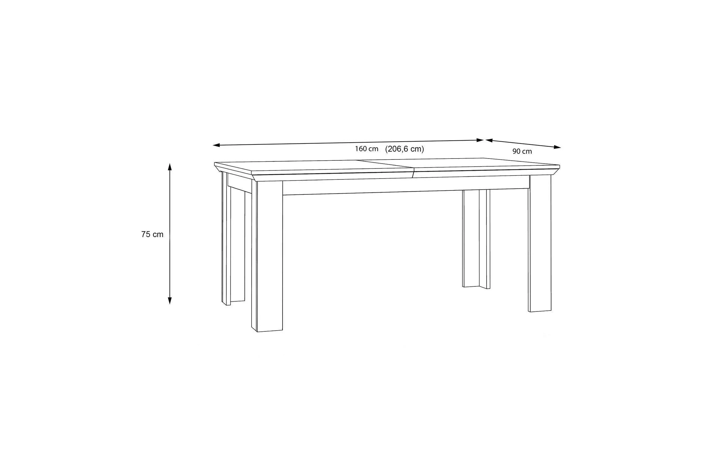 Lopa Extending Dining Table 160-207cm In Oak Nelson/Snowy Oak - Image 6