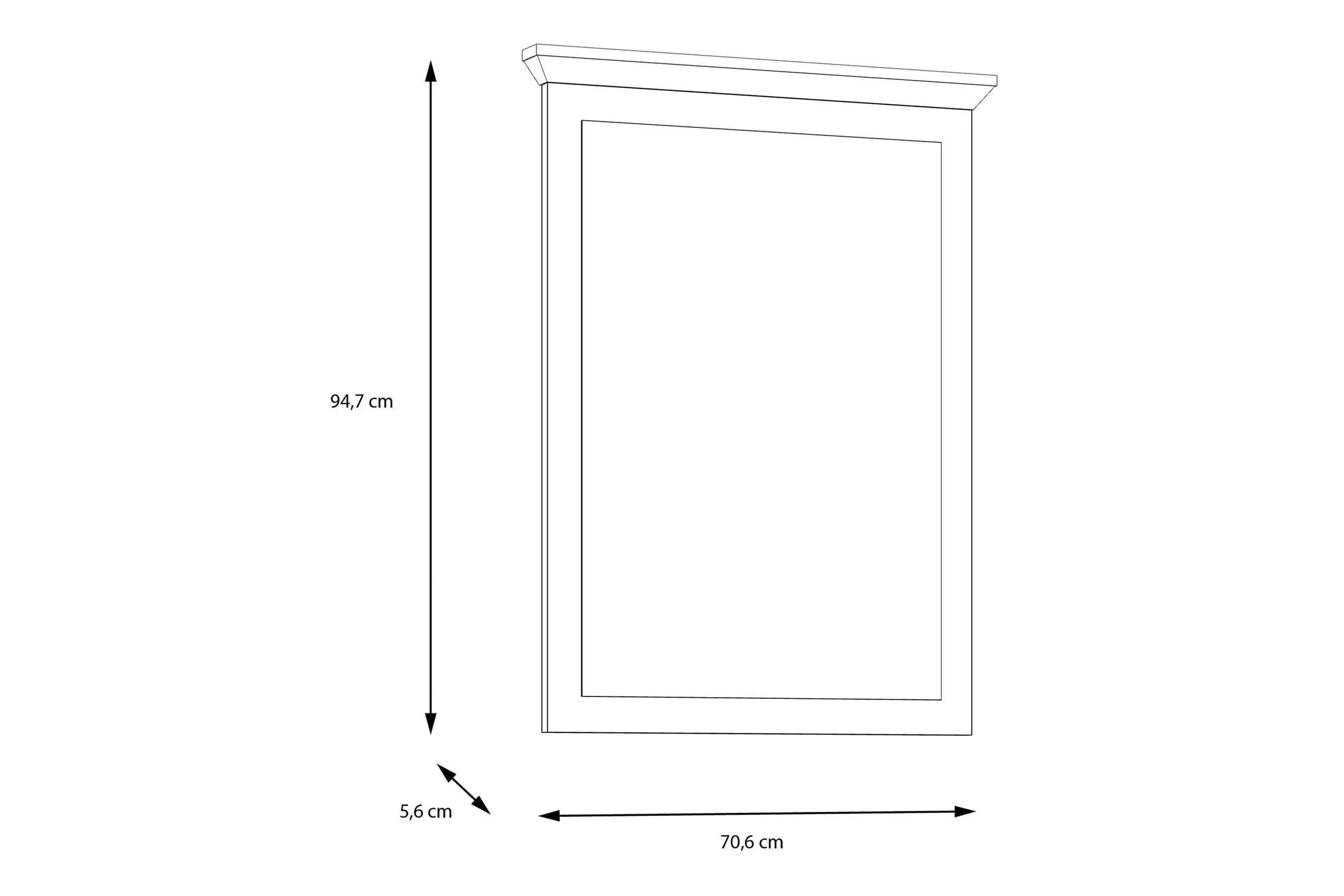 Lopa Mirror In Oak Nelson/Snowy Oak - Image 5