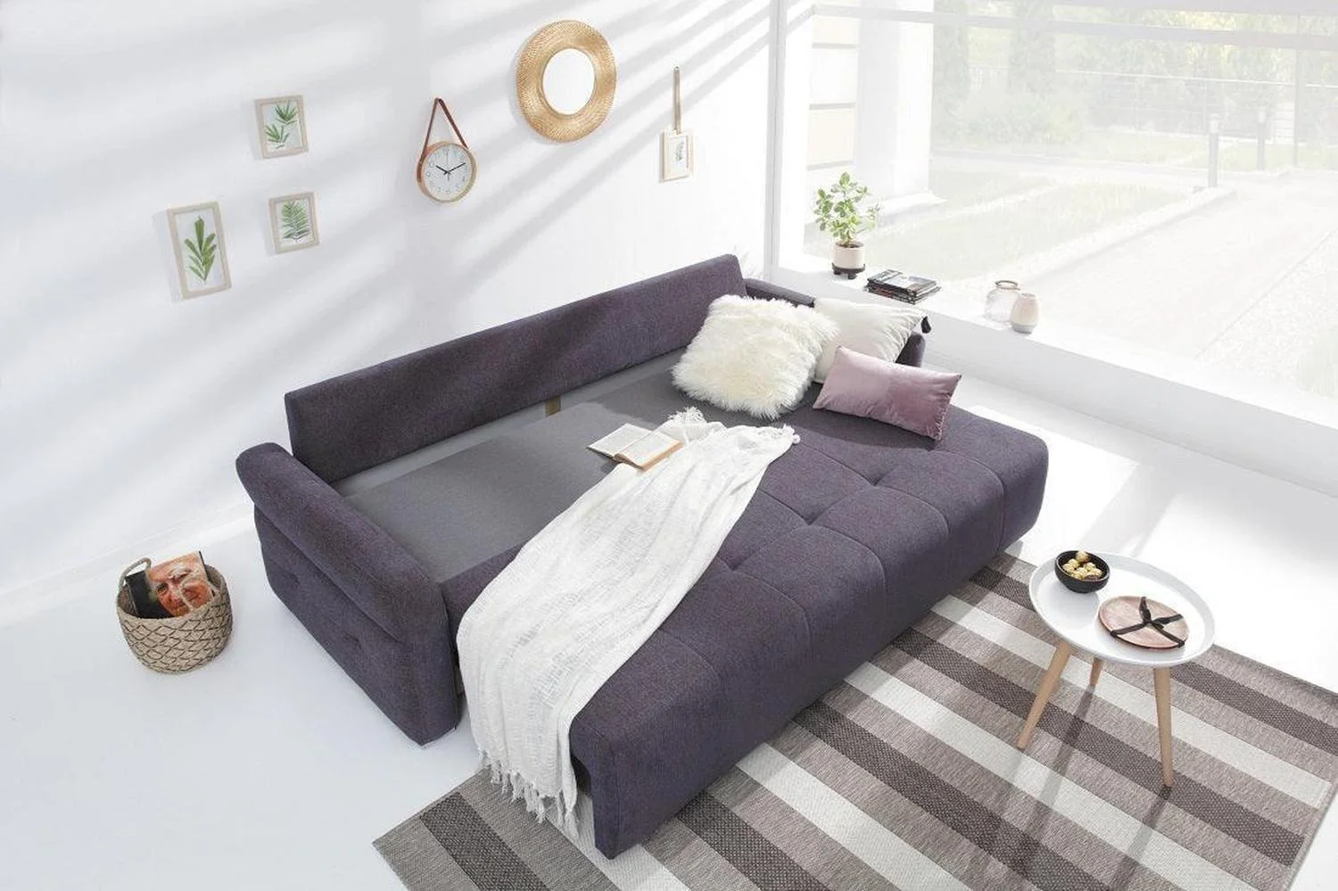 Island 3 Seater Sofa Bed With Storage - Image 3