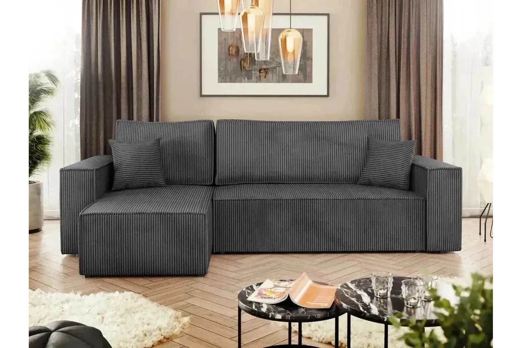 Karl Corner Sofa Bed With Storage - Image 17